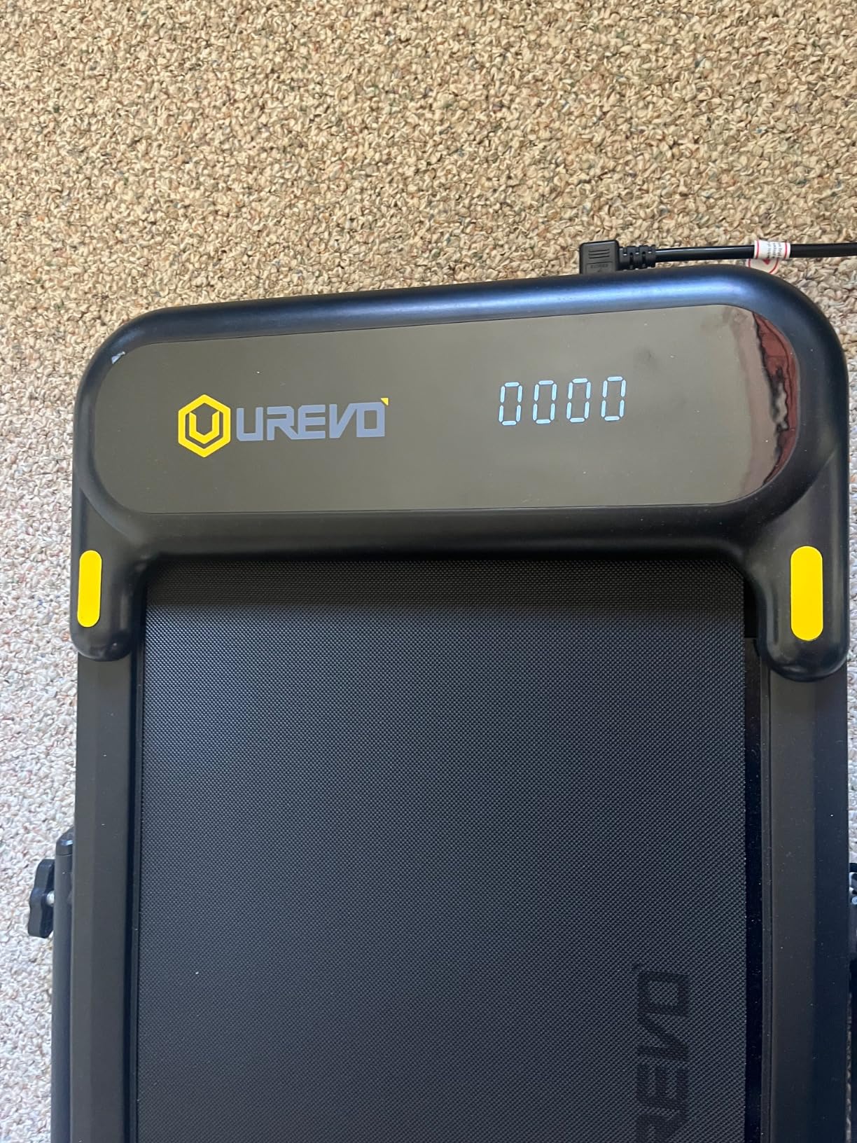 UREVO Strol 2E Smart 2-in-1 Folding Treadmill, Compact Walking Pad with Safety Handle, Plug and Play, Standing Desk Treadmill with Dual LED Display, Smart APP, Walking or Running for Home Office customer photo 2