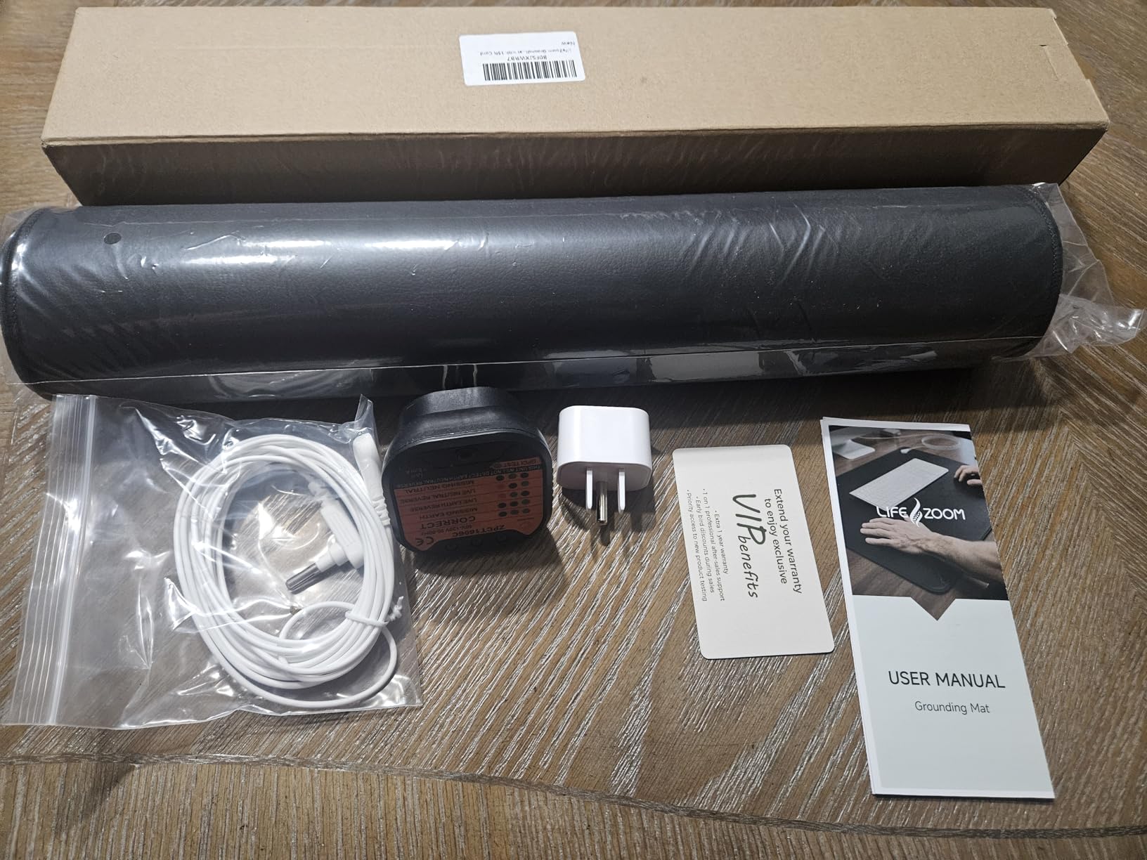 Grounding Mat for Better Sleep, Enhanced Comfort, Daily Balance and Wellness, Grounding Pad for Bed, Feet and Desk, Use at Home or Office, Premium Non-Slip Earthing Mat with 15ft Cord customer photo 1