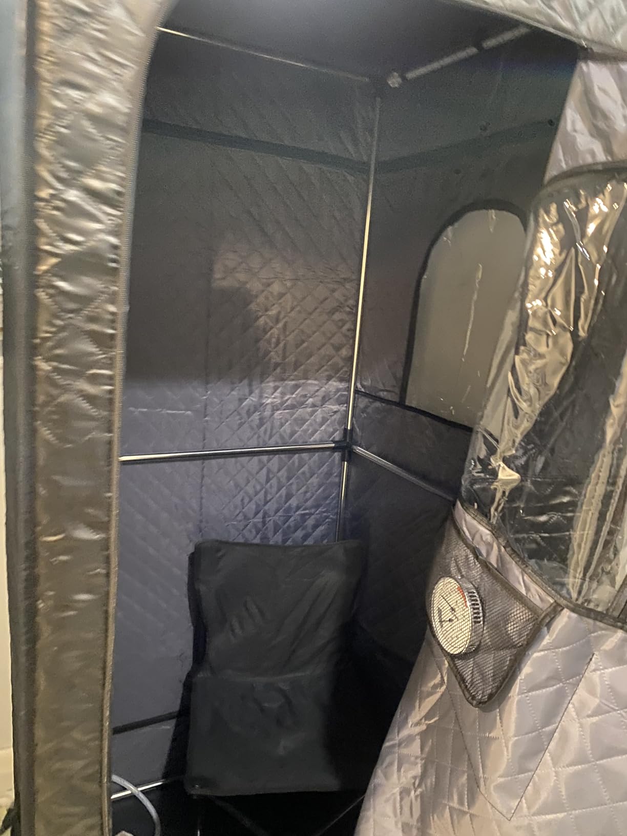 KASUE Portable Infrared Sauna, Steam Sauna with XL Steamer, 5-Layer Waterproof & Heat Insulation for Relaxation, Detoxification, Muscle Pain Relief Indoor & Outdoor(Obsidian Black) customer photo 2
