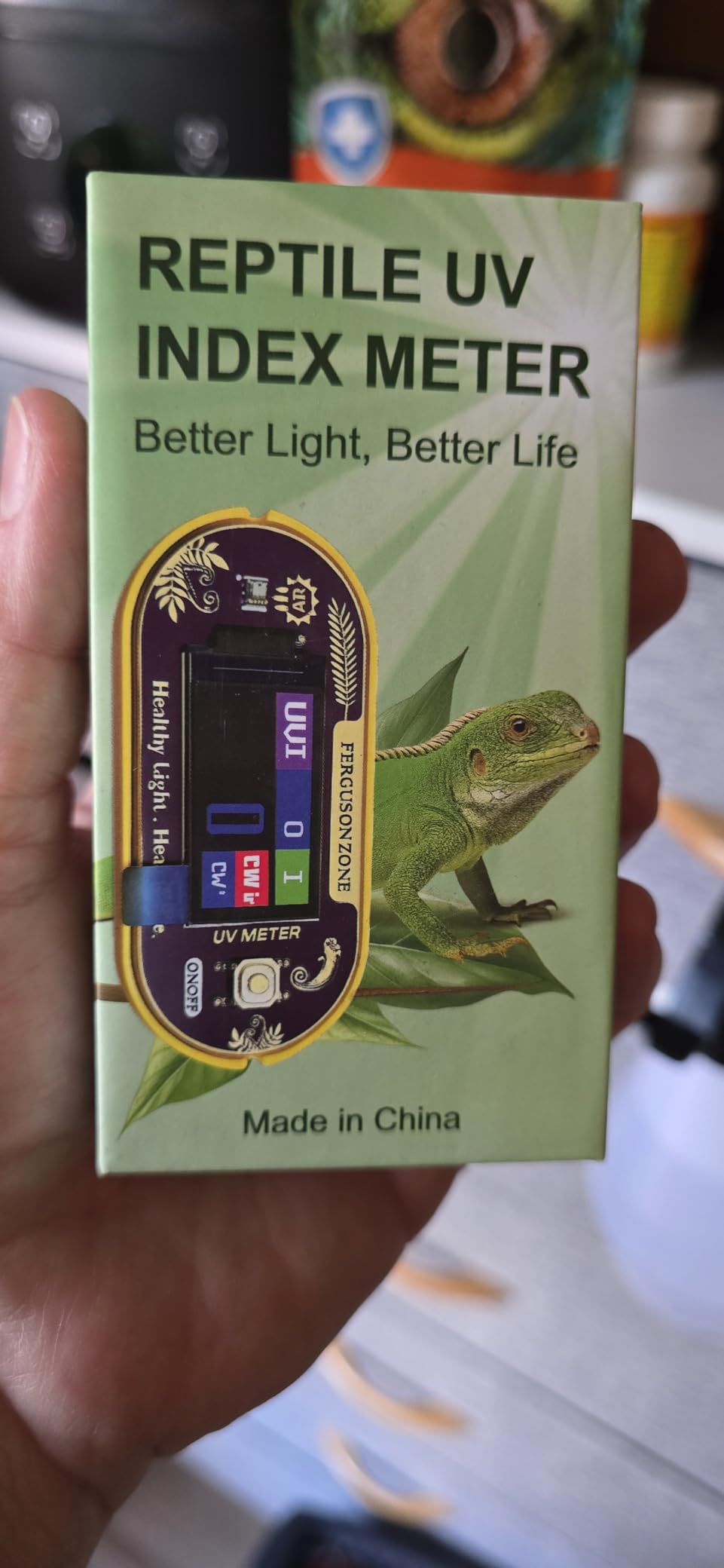 Reptile UVB UVA Light Meter for Bearded Dragon Tank Accessories, Portable Light Meter & Radiation Detector for Reptiles, Test Light and Sunlight Wavelength Meter with CR2032 Battery customer photo 1
