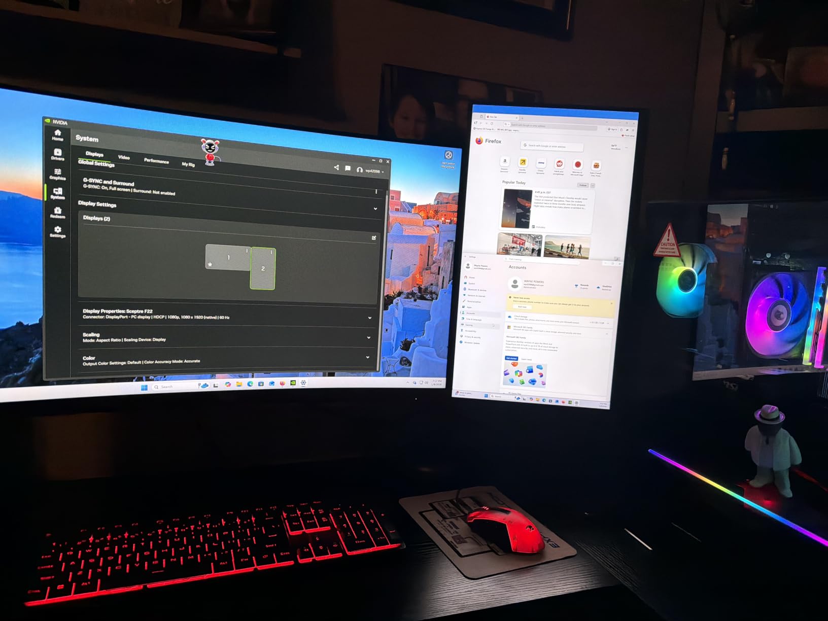Sceptre New 22-Inch Gaming Monitor, FHD 1080p, Up to 144Hz, HDMI, DisplayPort, Built-in Speakers, Machine Black (E225W-FW144 Series, 2026) customer photo 2