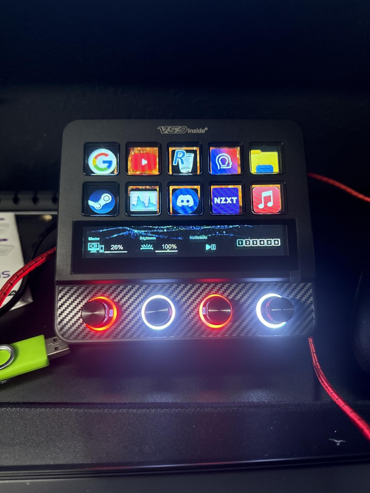 Macro Pad, Streaming Deck Stream Controller Soundboard Keypad, Programmable Keys USB Shortcut Keyboard for Gamer Streamer, Audio Mixer for OBS, YouTube, Office Desk Setup, PC, Mac customer photo 2