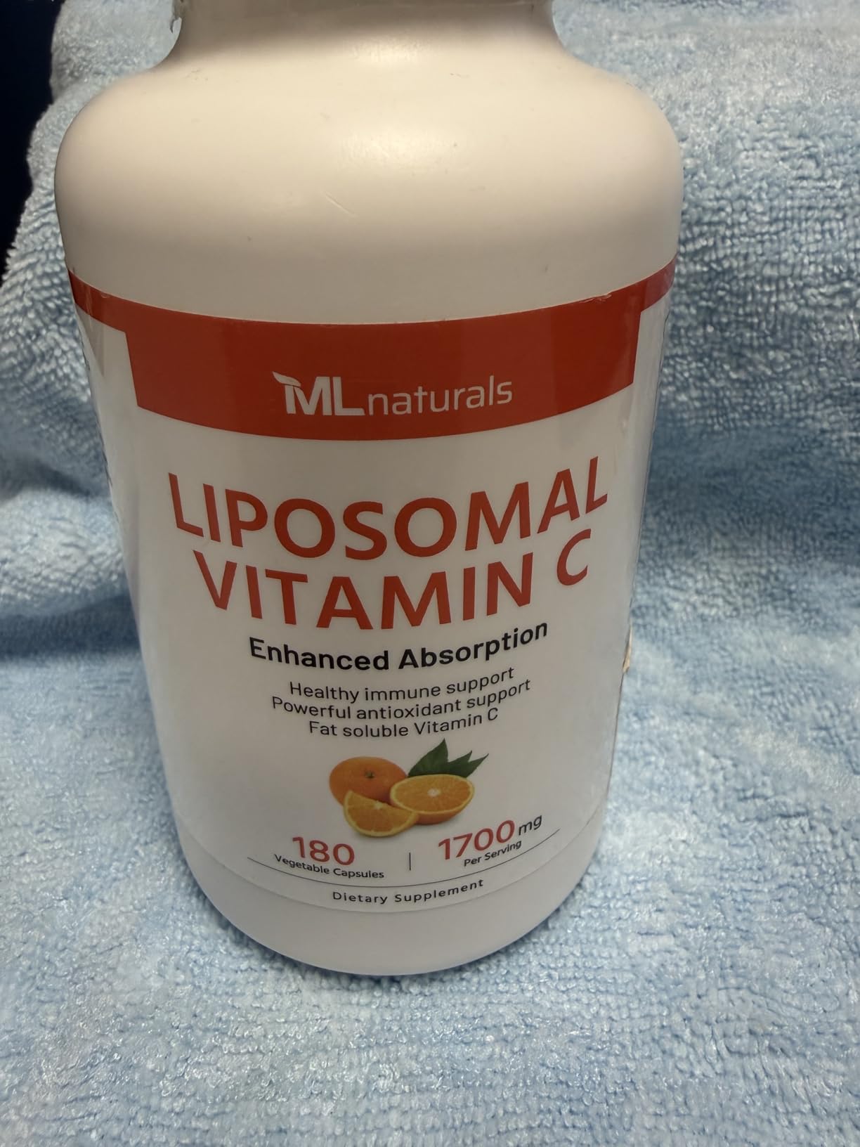 ML Naturals High Potency Liposomal Vitamin C 1,700mg Serving, 180 Vegetable Capsules, High-Potency, Long-Lasting Effect, Gluten-Free customer photo 1