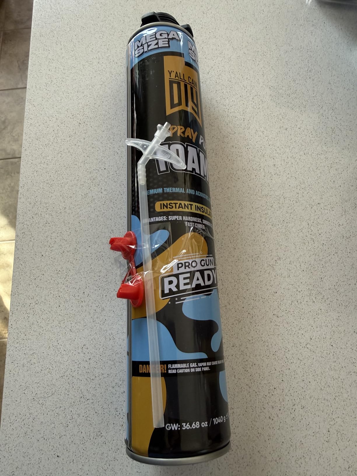 Closed Cell Spray Foam Insulation Kit (12 Pack - 36.6 oz) Expanding Foam for Thermal & Soundproofing - Including 2 Teflon-Coated Guns, 2 Cleaners, 2 Safety Suits, 2 Safety Glasses and Gloves customer photo 2