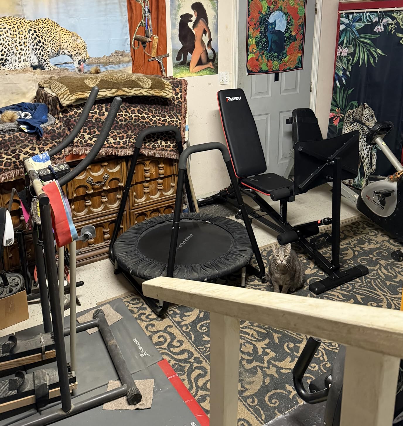 PASYOU Leg Press Machine, Adjustable Weight Bench with Leg Extension, 1300LBS Weight Capacity Leg Press Machines for Home Gym Full Body Exercise, Leg Workout Equipment with Dumbbell Rack customer photo 1