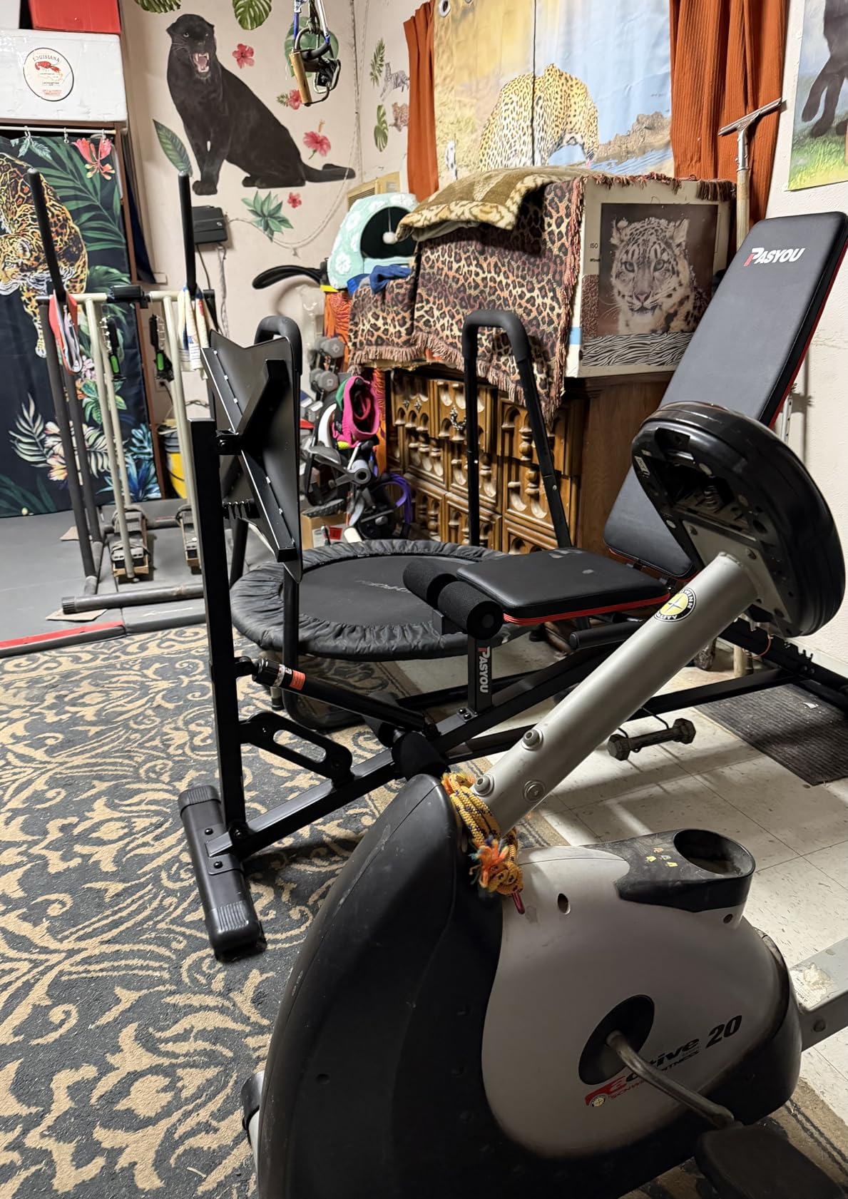 PASYOU Leg Press Machine, Adjustable Weight Bench with Leg Extension, 1300LBS Weight Capacity Leg Press Machines for Home Gym Full Body Exercise, Leg Workout Equipment with Dumbbell Rack customer photo 2