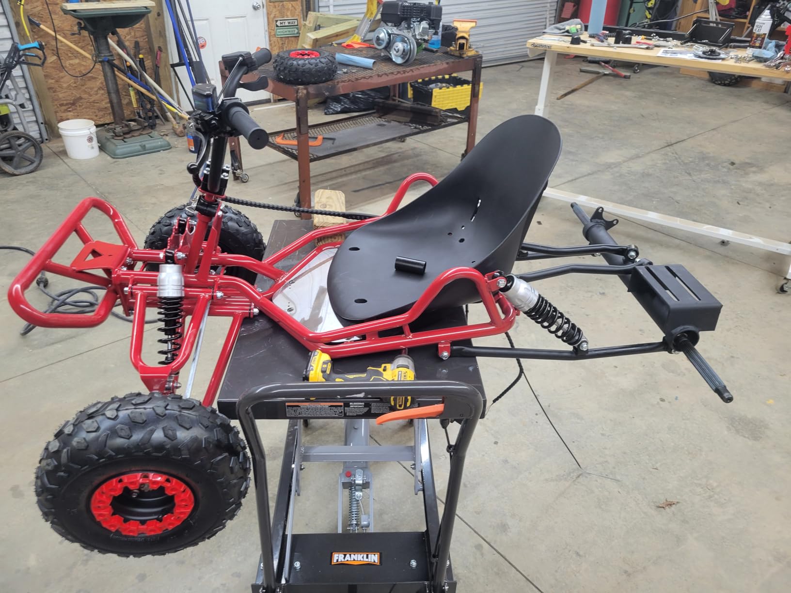 Zyliathor 212cc 4-Stroke Gas Powered Go Kart, CVT Go Kart (Belt) + 420 Chain, Up to 45MPH, Hydraulic Rear Disc Brake, 4-Wheel Independent Suspension, 145/70-6 Tires, 440 lb（Black） customer photo 1