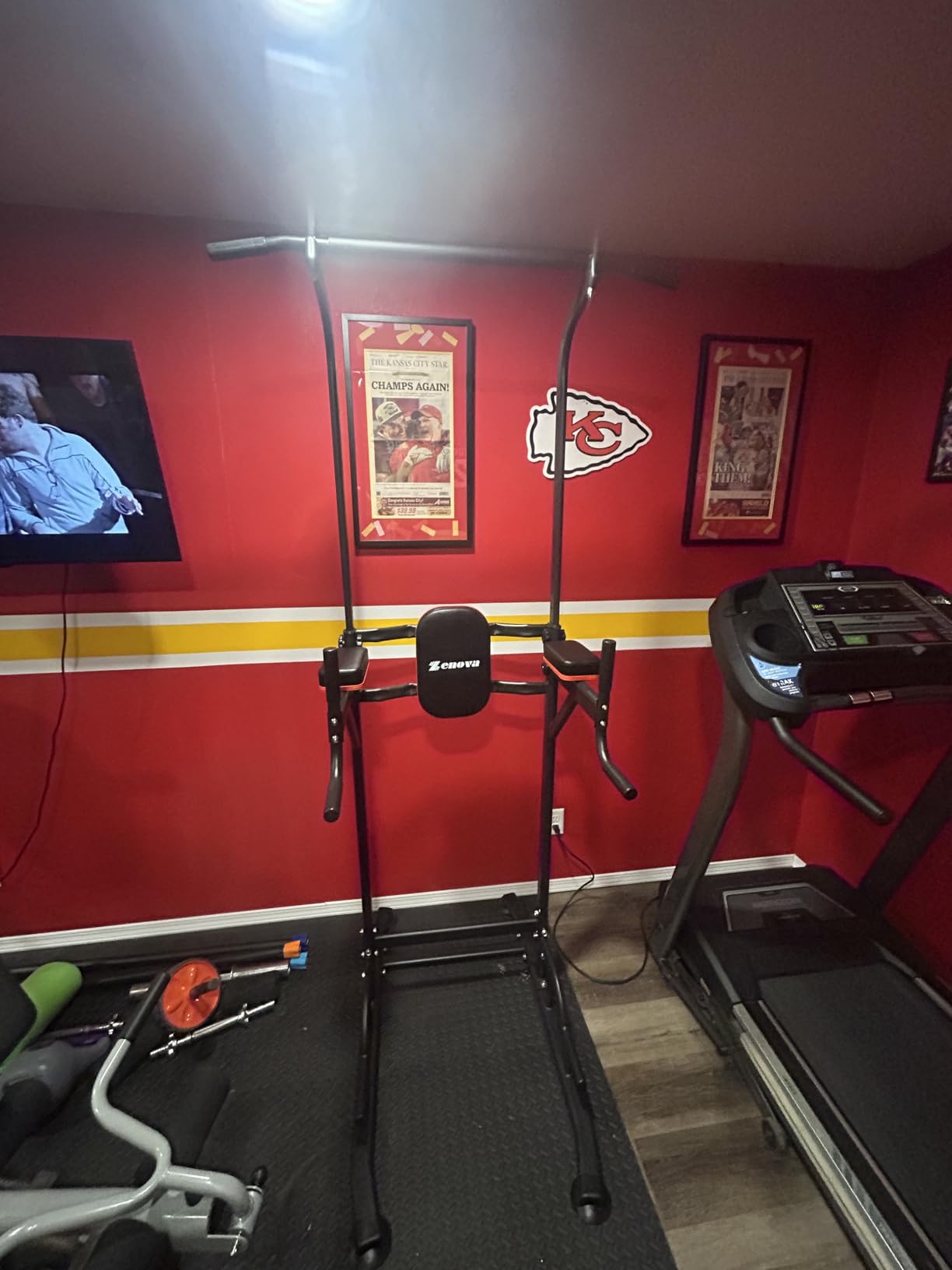 Outdoor Basic Power Tower, Pull Up Bar and Dip Station for Home Gym, 1400LBS Weight Capacity, Adjustable Height, Heavy Duty Steel Frame for Calisthenics, Strength Training Fitness Equipment customer photo 1