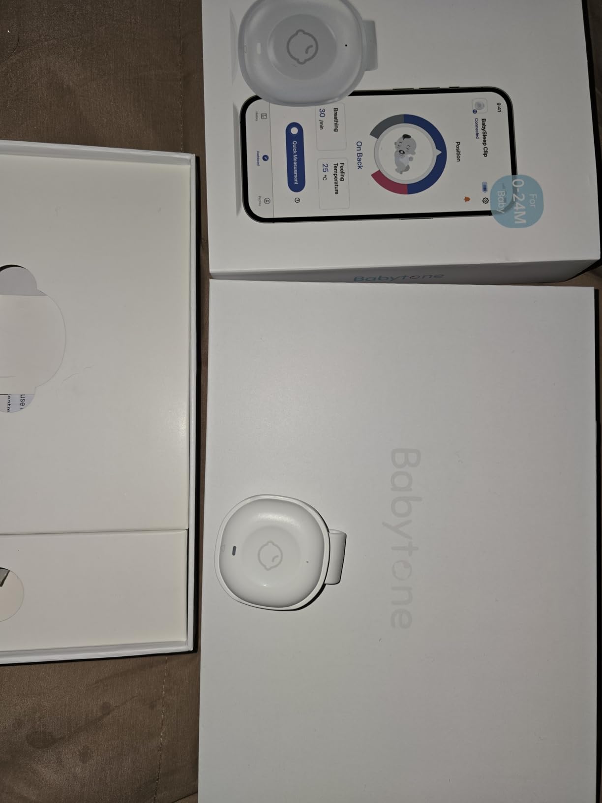 Babytone Smart Baby Monitor - Baby Breathing Monitors with Rollover & Overheating Alarms, Long Battery Life, Real-Time Temperature Tracking, Free App for Infants & Newborns 0-24 Months (Sleep Clip) customer photo 3