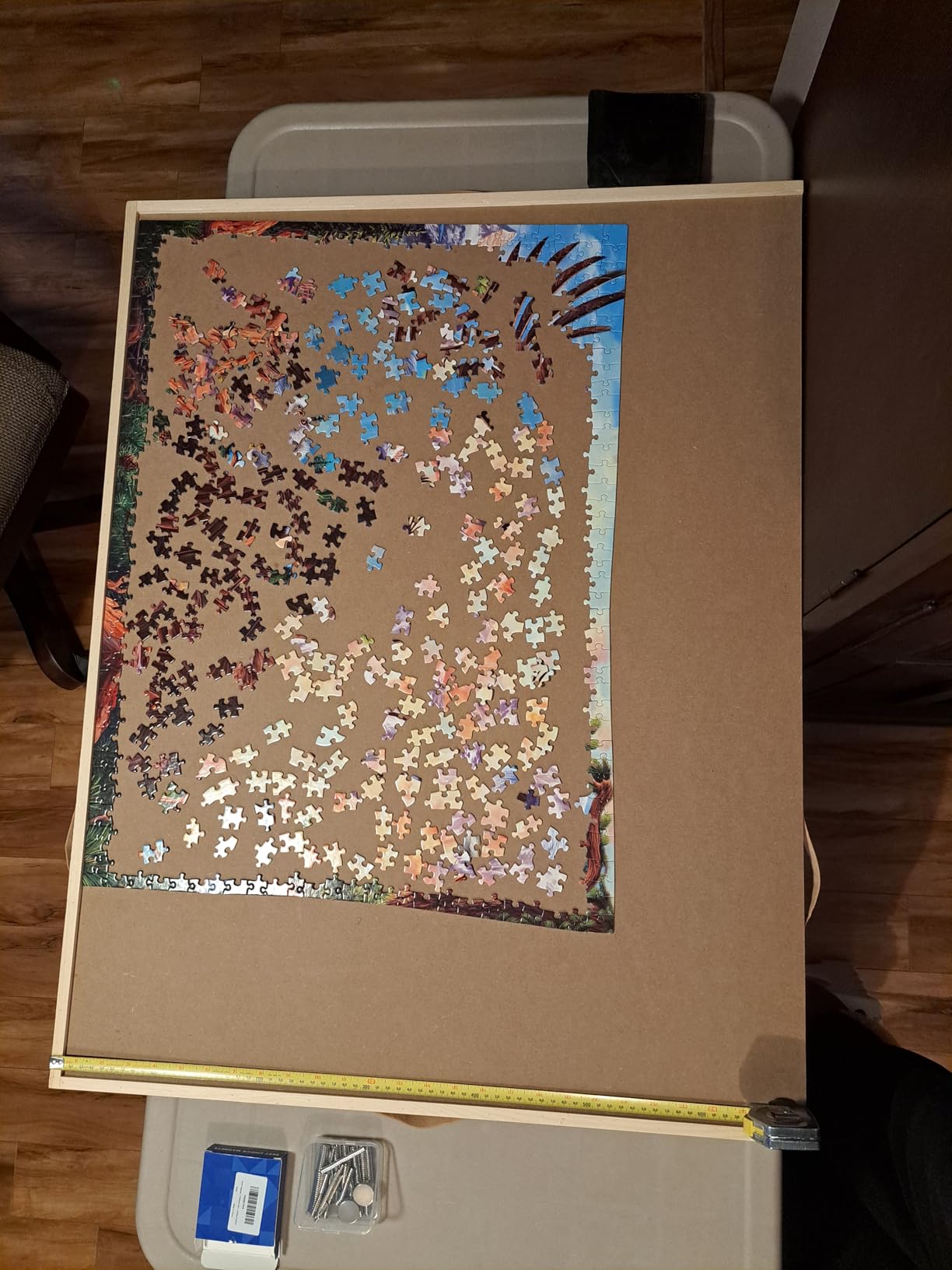 1500 Pieces Rotating Puzzle Board with 6 Drawers & Cover, 27