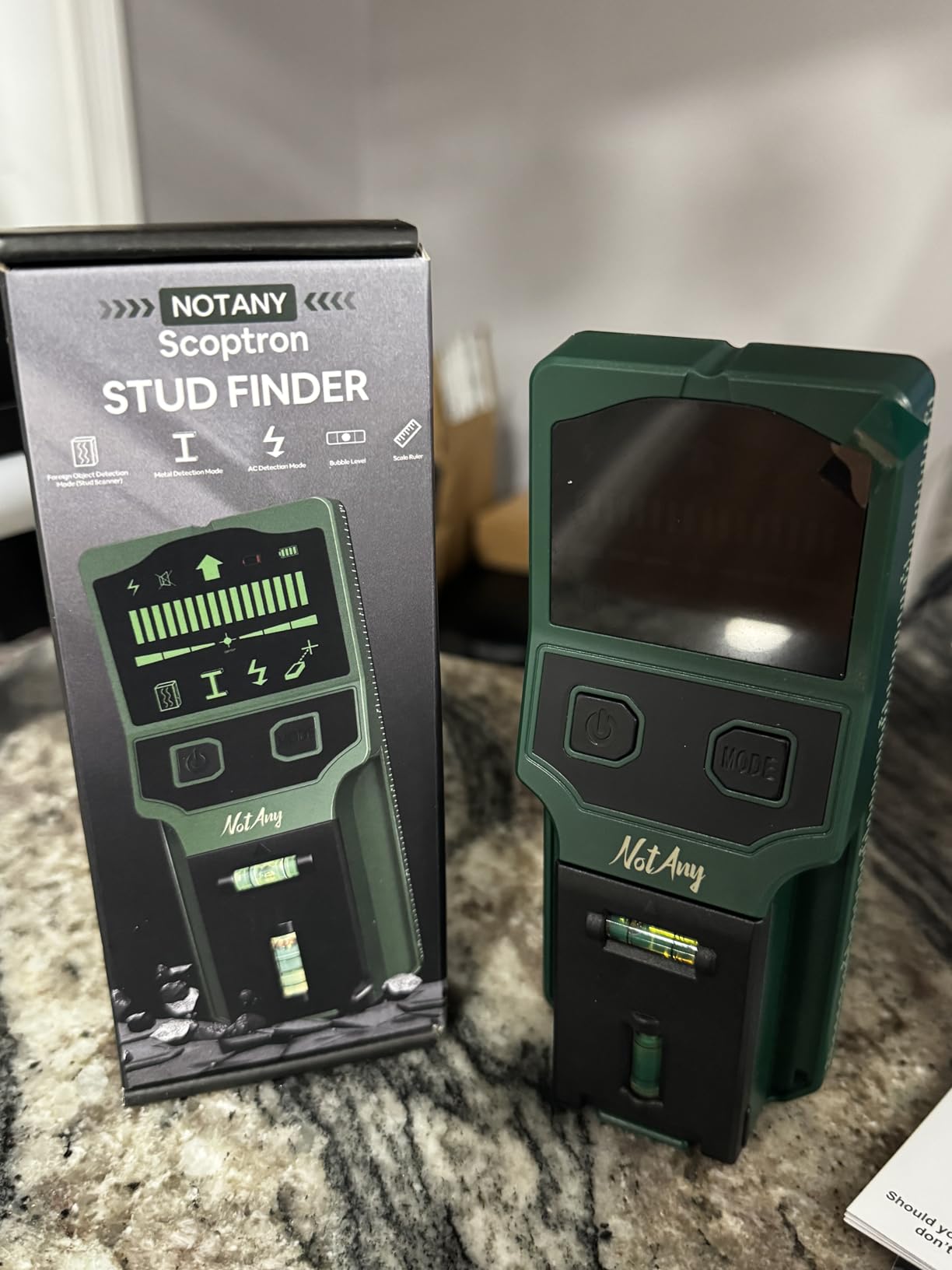 Stud Finder Wall Scanner - 7-in-1 Electronic Wall Stud Detector, Detects Wood, Metal, AC Power, Joists, Pipes with LCD Display, Laser & Bubble Level Ruler customer photo 1