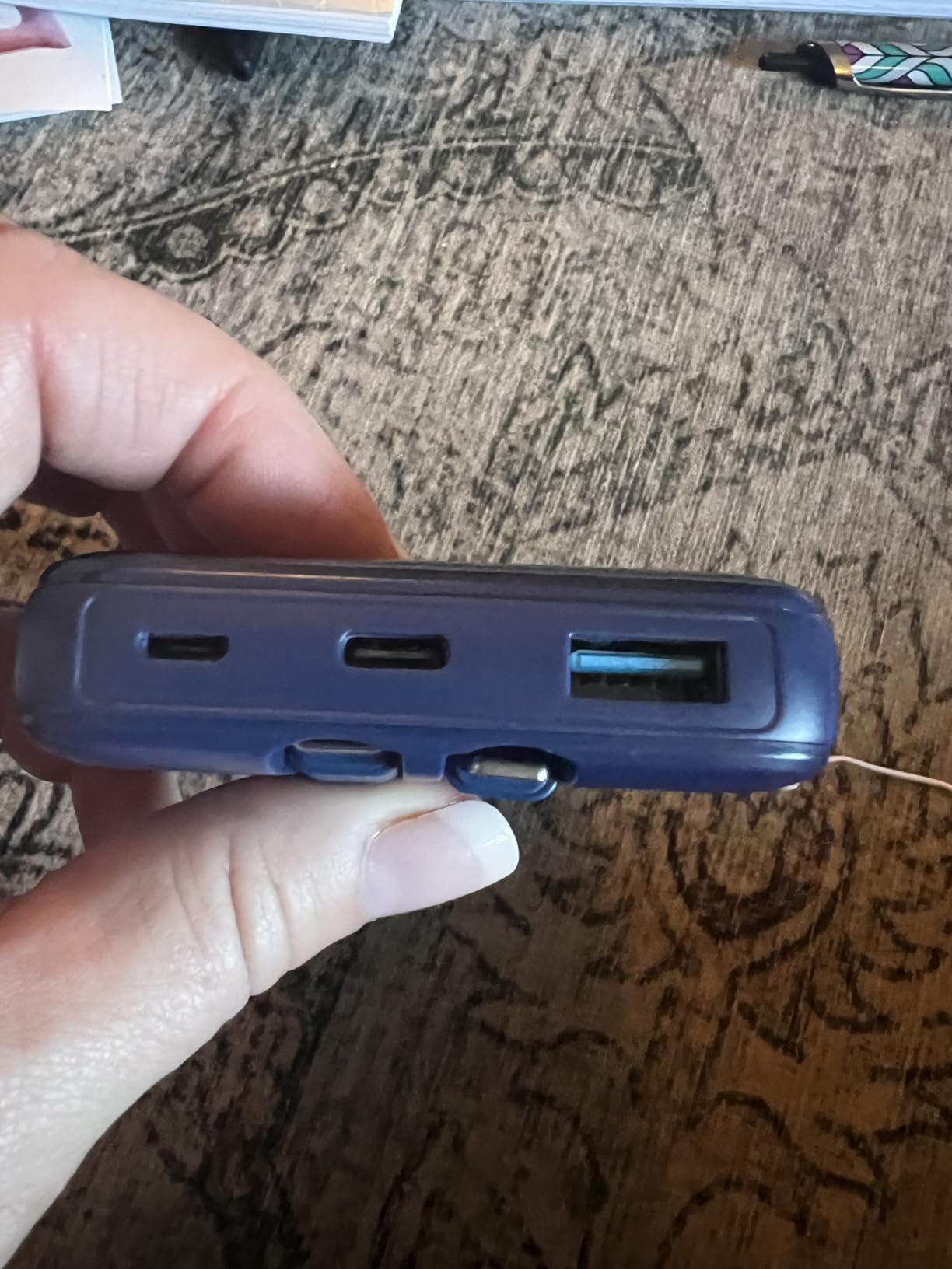 Portable Charger Power Bank - 15,000mAh Battery Pack Portable Phone Charger with Built in Cable 22.5W Fast Charging customer photo 1