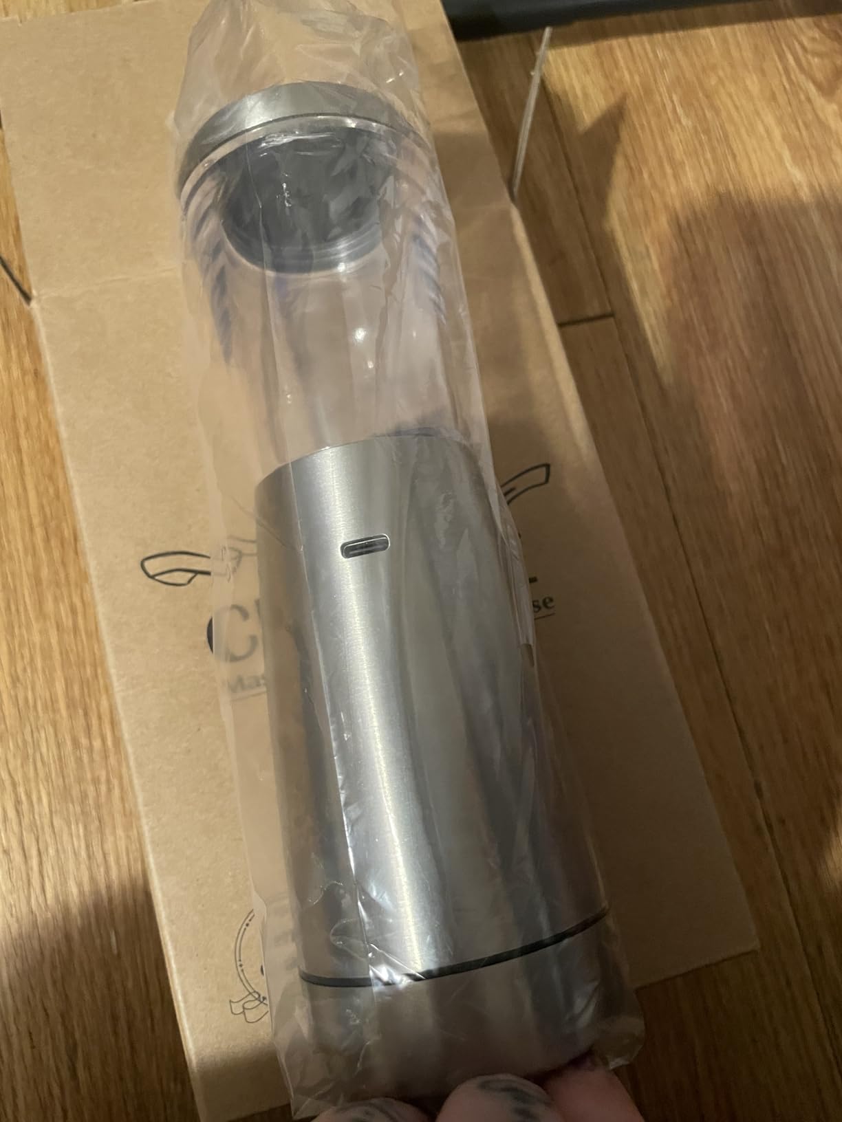 Electric Salt and Pepper Grinder Set - Automatic Stainless Steel Rechargeable Salt and Pepper Grinder Set with Storage Base, Large Capacity, LED Light & Adjustable Coarseness, Ideal Kitchen Gadget customer photo 2