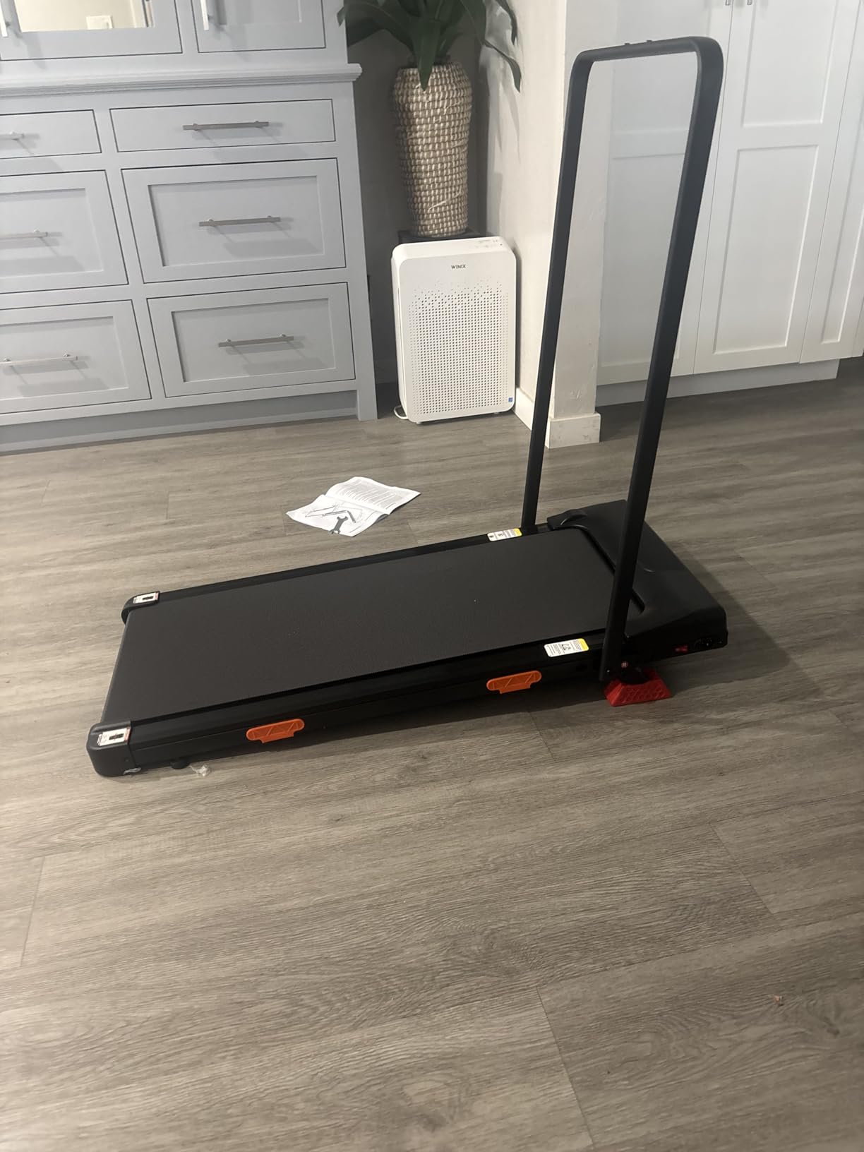 3-in-1 Foldable Treadmill with 300 LBS Capacity, 15% Walking Pad Treadmills for Home and Office, 2.5 HP Under Desk Treadmill with Quiet Brushless customer photo 2