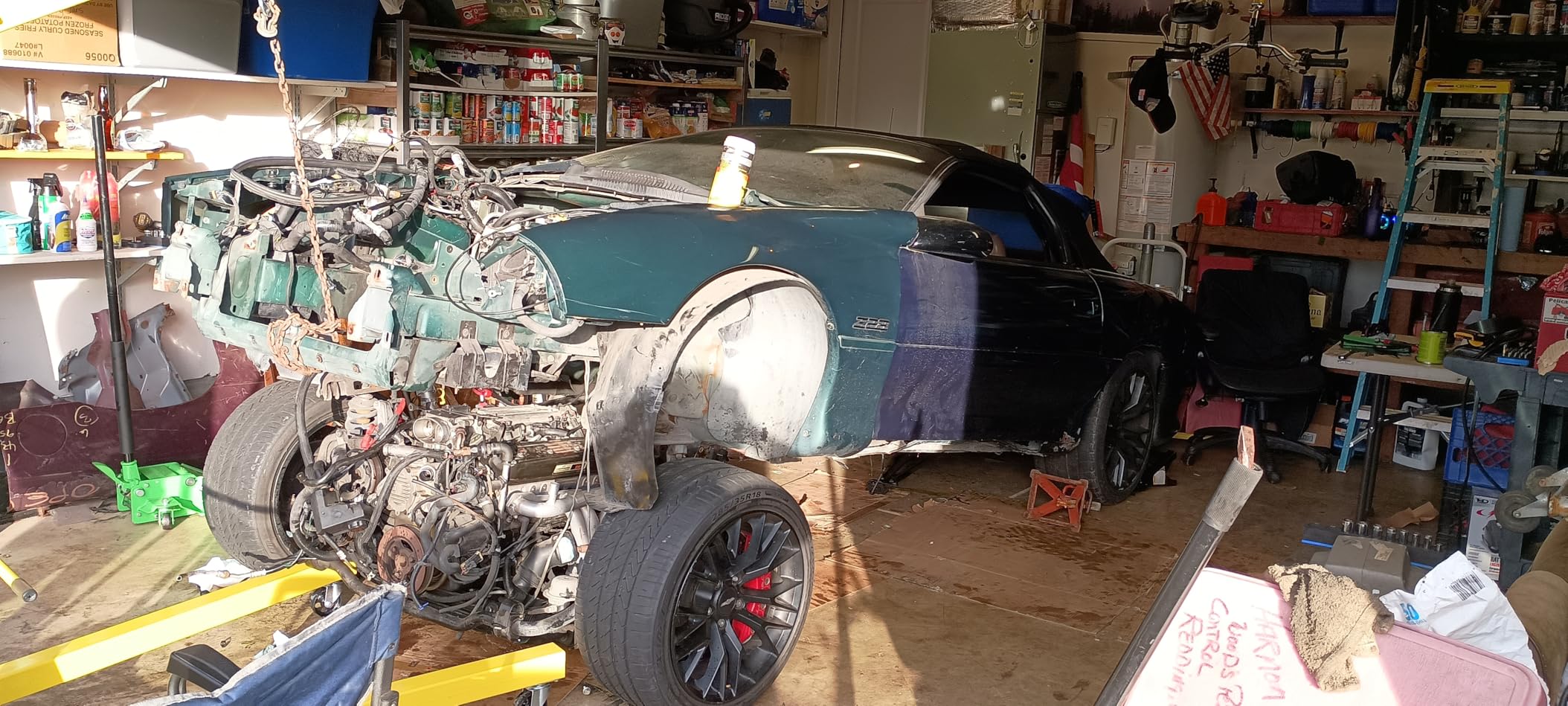 2 Ton Hydraulic Engine Hoist Crane with Lever, Folding Heavy-Duty Cherry Picker with 6 Locking Wheels & 4 Boom Positions, for Truck/SUV Engines, Garage Workshop, Industrial Lifting (Net Wt. 168 lbs) customer photo 2