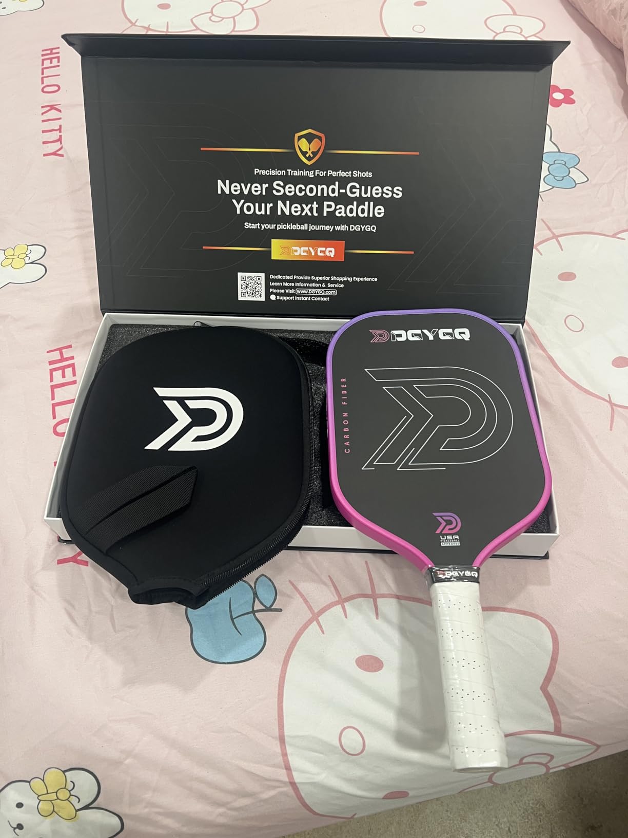 Pickleball Paddles, Carbon Fiber Pickleball Paddle with Polypropylene Honeycomb Core, Increased Power for Ultimate Spin & Consistency customer photo 2