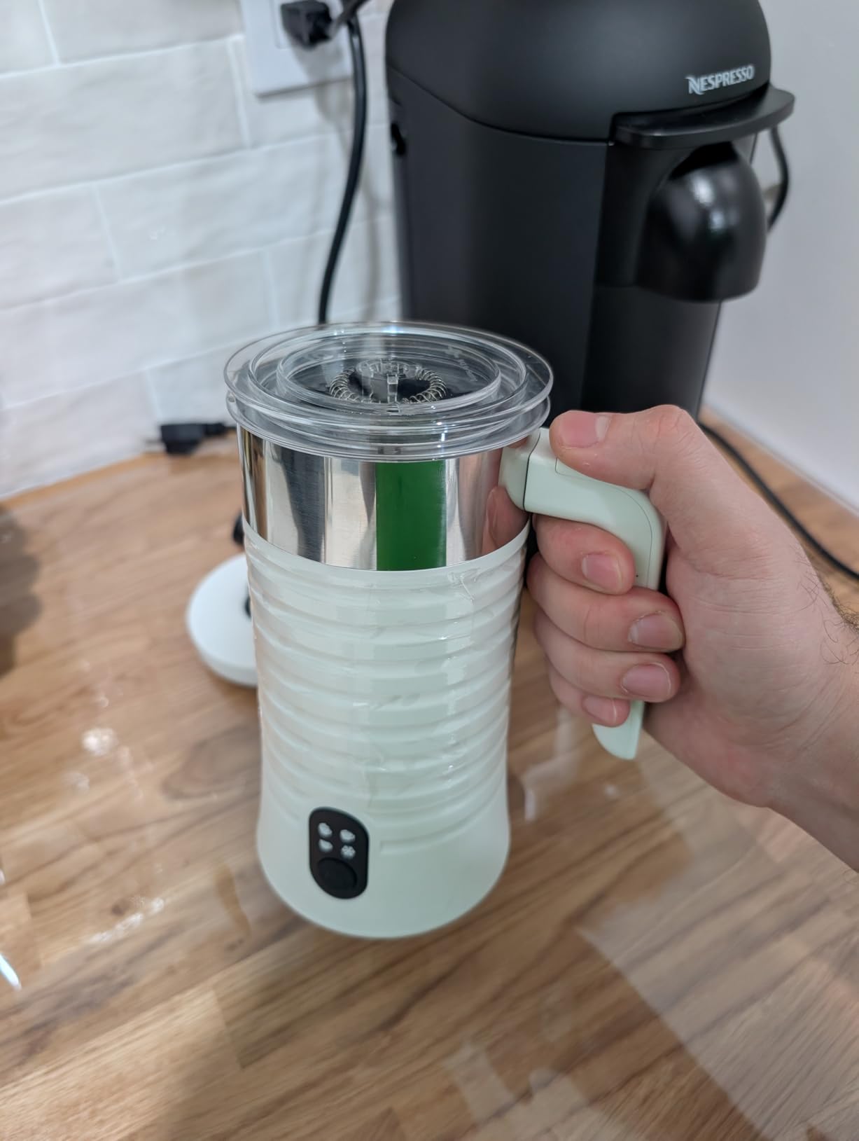 Milk Frother, Paris Rhone 4-in-1 Milk Steamer and Frother, Hot & Cold Foam Milk Warmer with Temperature Control, Auto Shut-Off Frothers for Coffee, Latte, Cappuccino, Macchiato customer photo 2