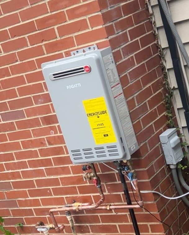 FOGATTI Natural Gas Tankless Water Heater Outdoor - Max 8.1 GPM 180,000 BTU, CSA Certified Compact Design On Demand Instant Hot Water Heater - Instagas Comfort 180S Series, New Upgraded customer photo 1