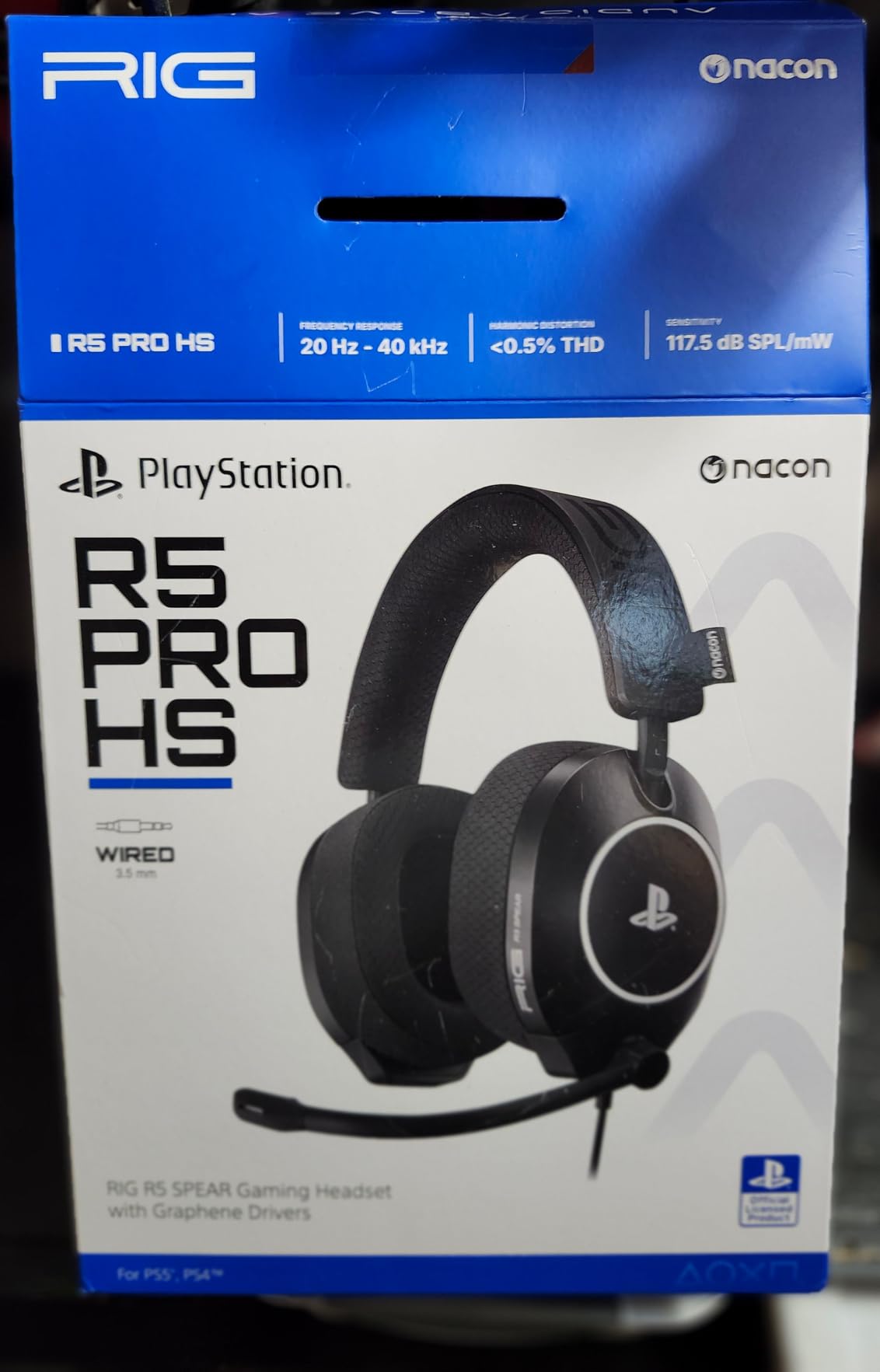 RIG R5 Spear PRO HS Wired Gaming Headset Officially Licensed for PlayStation, PS5, PS4, PC - 40mm Graphene Drivers, Tempest 3D Audio, Flip-to-Mute Mic, Memory Foam Cushions, 3.5mm -Black customer photo 2