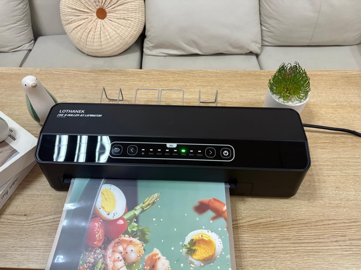 A3 6-Roller Commercial Laminator Machine, LOTHANEK 3-10 Mil 13 inch Heavy Duty Thermal Laminating Machine, 60-Second Warm-up, Touch Screen customer photo 2