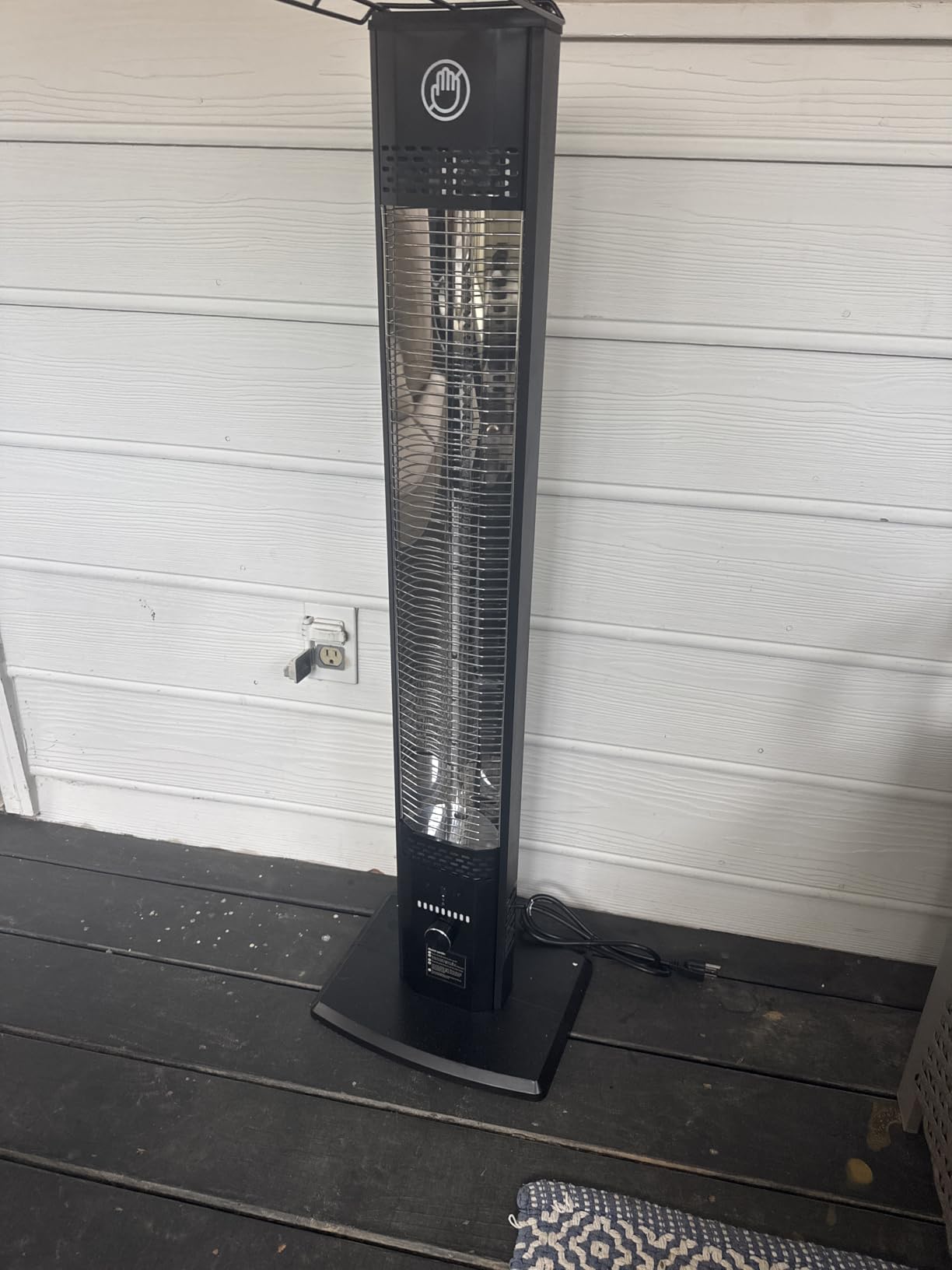 42 INCH Outdoor Patio Heater, 9 Heat Levels & 9 Hour Timer, 1500W, 1S Instant Heat, Infrared Heater with Child Safety Lock, IP65 Waterproof, Tip-Over for Outdoor Indoor Use, Black customer photo 2