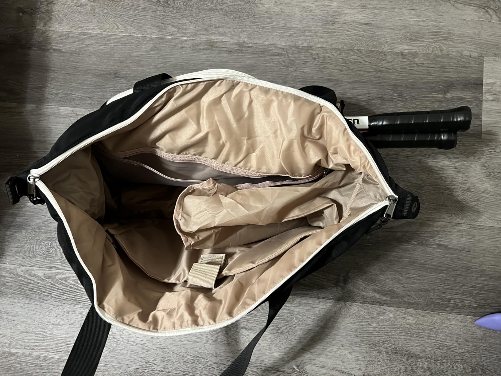 Tennis Travel Bag for Women with Exterior Drawstring Racket Pocket and Separate Shoe Compartment, Weekend Bags with Wet Pocket and Laptop Pocket customer photo 2