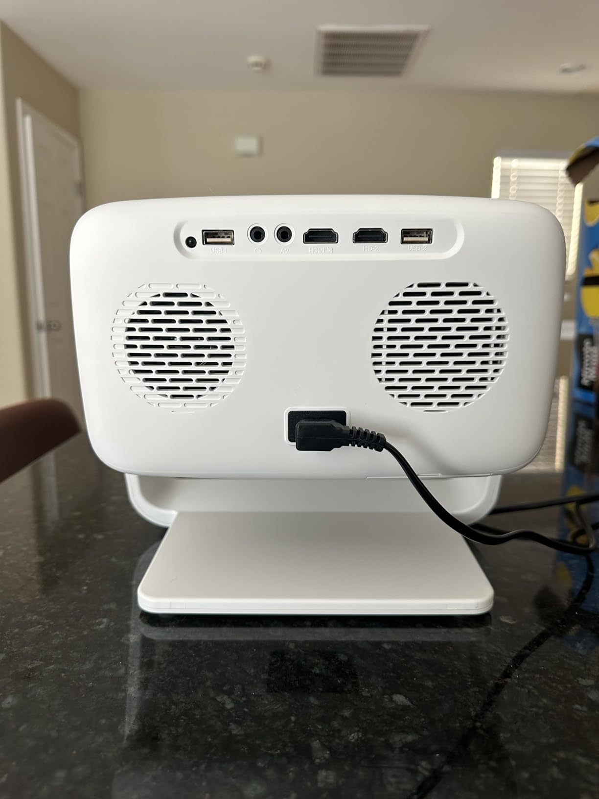 [3000+ Licensed Apps/Live TV/HDR10+/50W Dolby Audio] Smart 4K-Projector with WiFi and Bluetooth, Goiaey 3200ANSI Outdoor Projector with 360 Degree Stand customer photo 1