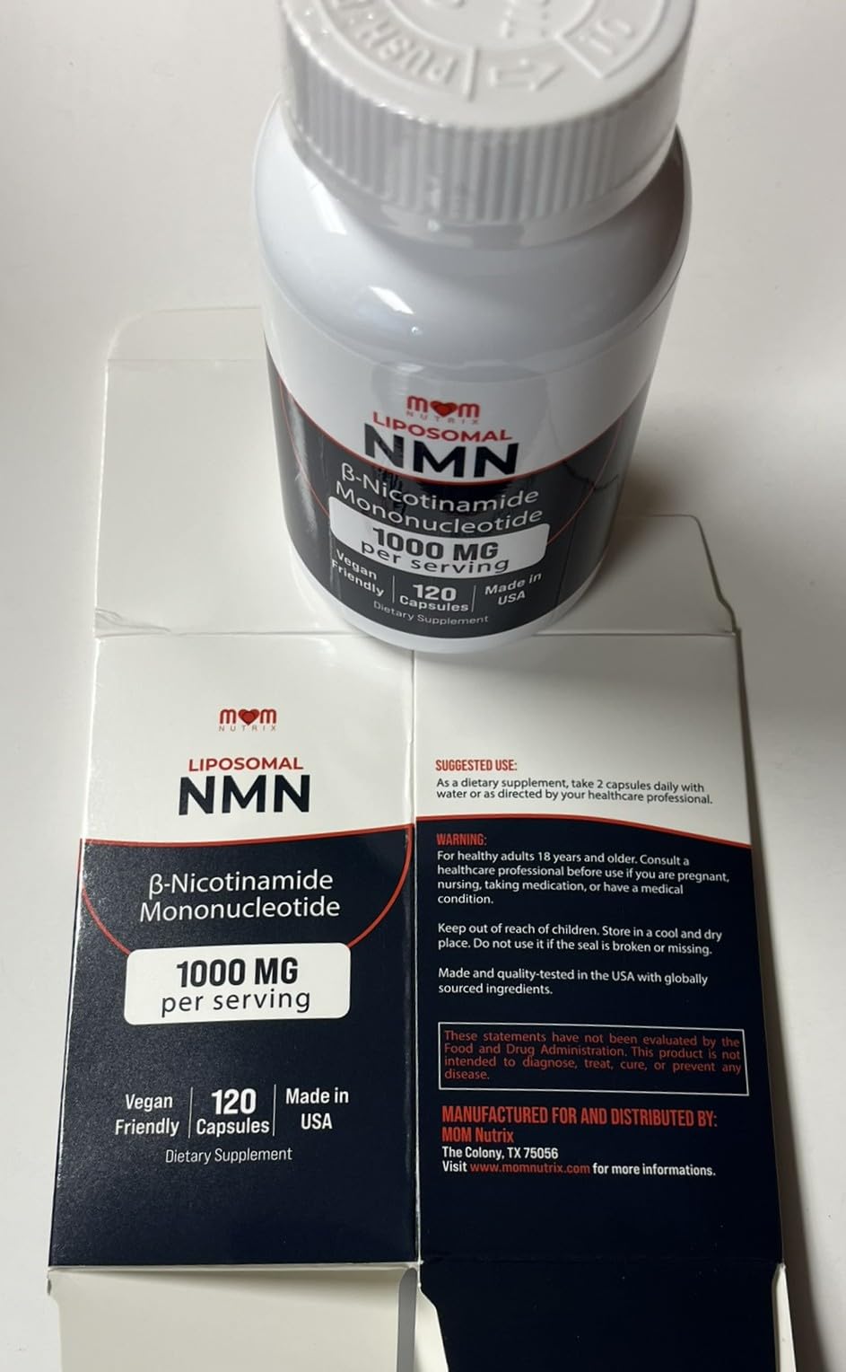 NMN Supplement 1000 mg Pure Nicotinamide Mononucleotide - NAD Precursor for Energy, Cellular Renewal & Longevity Support - Mitochondrial Support 120 Capsules - Vegan, Non GMO, Gluten Free customer photo 1