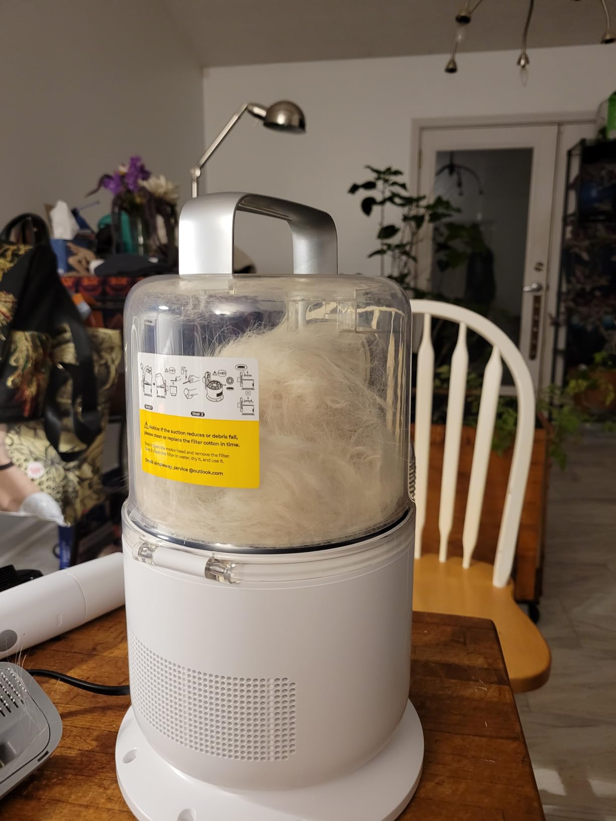 Dog Grooming Vacuum Kit for Shedding: Pet Hair Remover with Quiet Suction Cleaners and Large Capacity Dustbin for Long-Haired Dogs and Cats Home Brush and Groomer with 6 Attachments(Ivory) customer photo 1