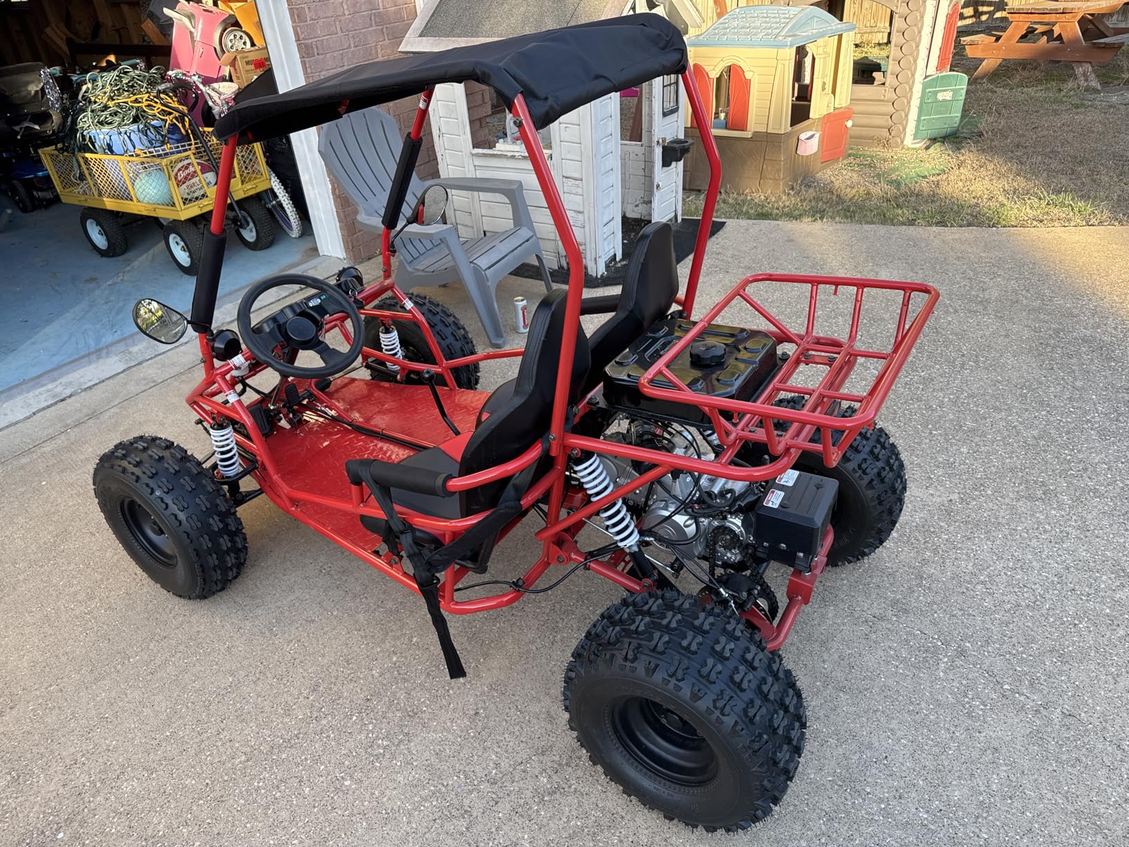 X-PRO Rover 125 Gas Go Kart, 3-Speed Semi-Automatic Transmission with Reverse,Big 19