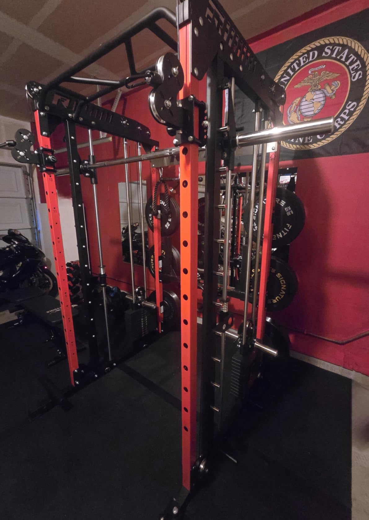 RitFit M1 Pro Smith Machine Package, All-in-One Power Cage with Weight Stack Set, Includes LAT Pulldown & Cable Crossover System for Home Gym customer photo 2