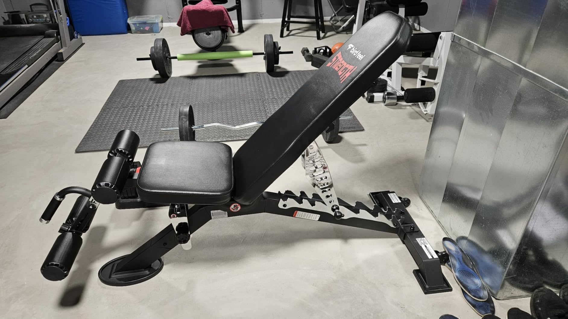 Commercial Adjustable Weight Bench, 1800LBS Heavy Duty Workout Bench for Home Gym Strength Training, Removable Leg Holder for Flat/Incline/Decline Sit Up & Full Body Workout customer photo 1