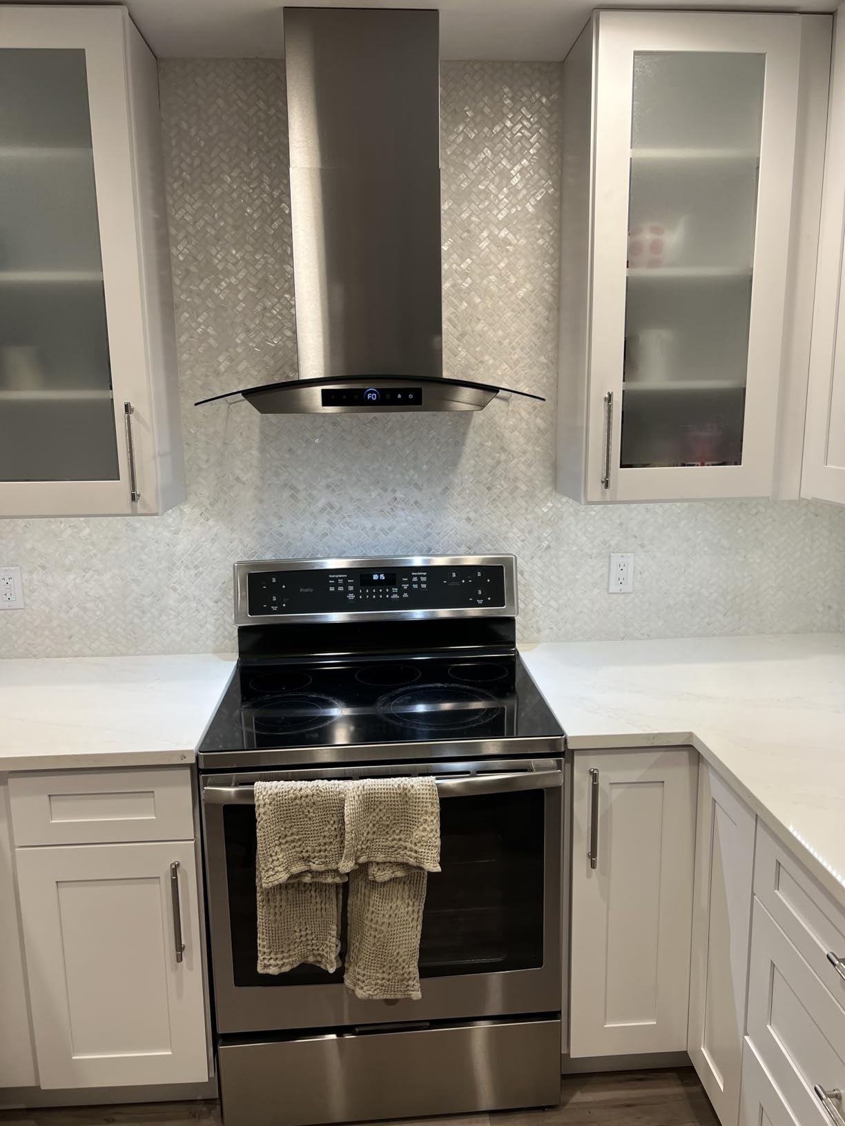 36 inch Island Range Hood Ceiling Mount 1200 CFM with 4-Speed Gesture Sensing & Touch Control, Ducted/Ductless Stainless Steel Kitchen Stove Vent Hoods with 4 LED Lights, Timer, Dishwasher-Safe Filters customer photo 2