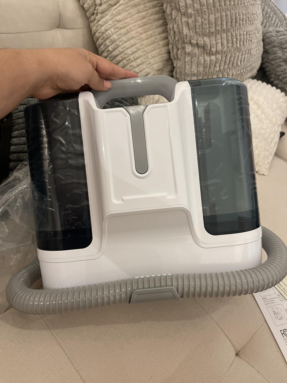 Carpet Cleaner Machine Upholstery - 450W Shampooer Portable for Couch Rug Sofa Car Seat Furniture Fabric Wet Vacuum Spot Handheld Small Mini Car Water Aspiradora de Agua Deep Extractor Washer customer photo 2