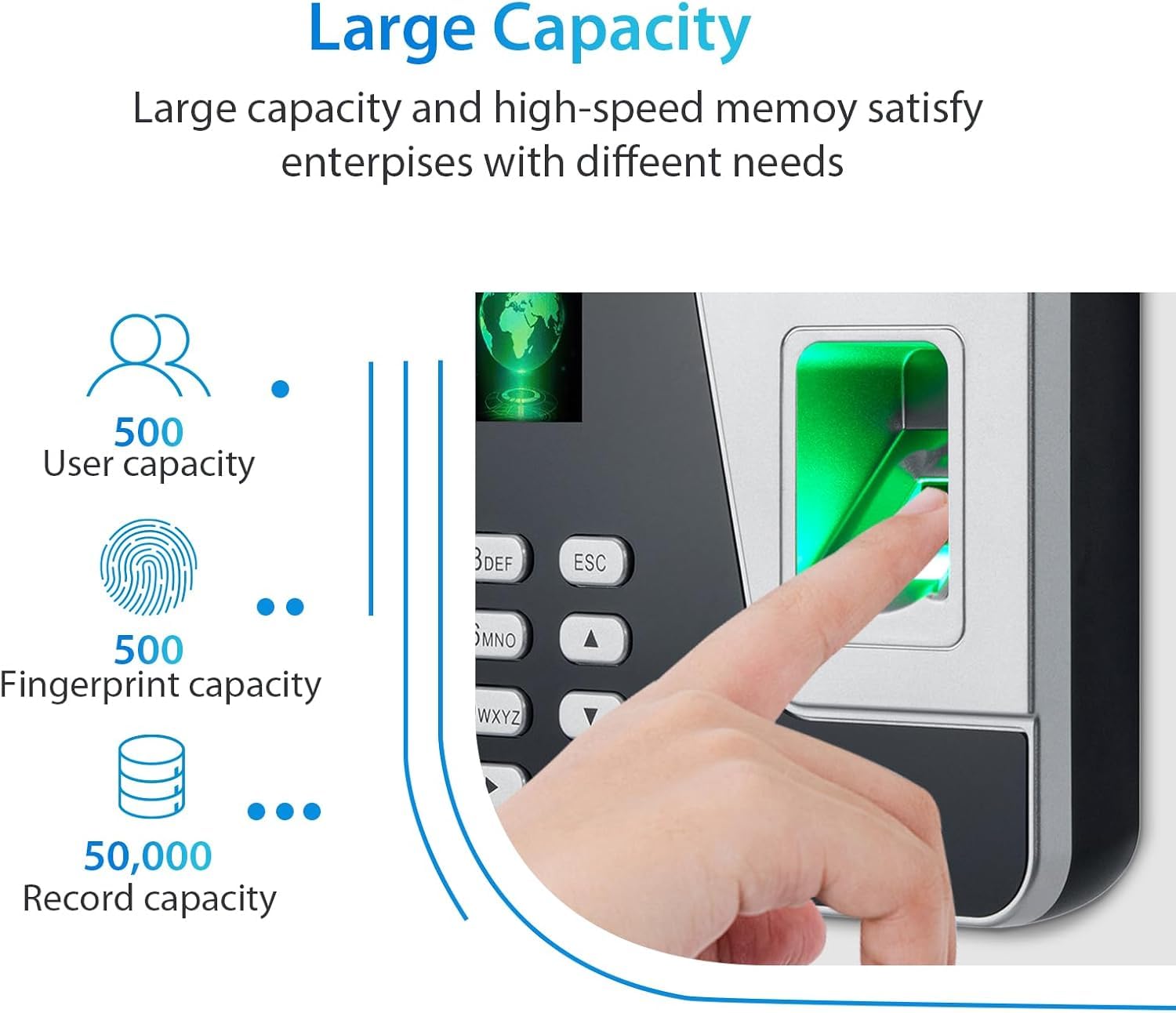NGTeco Fingerprint & PIN Biometric Time Clock, Standalone Punch Machine for Employees Small Business, No WiFi/Software Required, No Monthly Fees customer photo 2