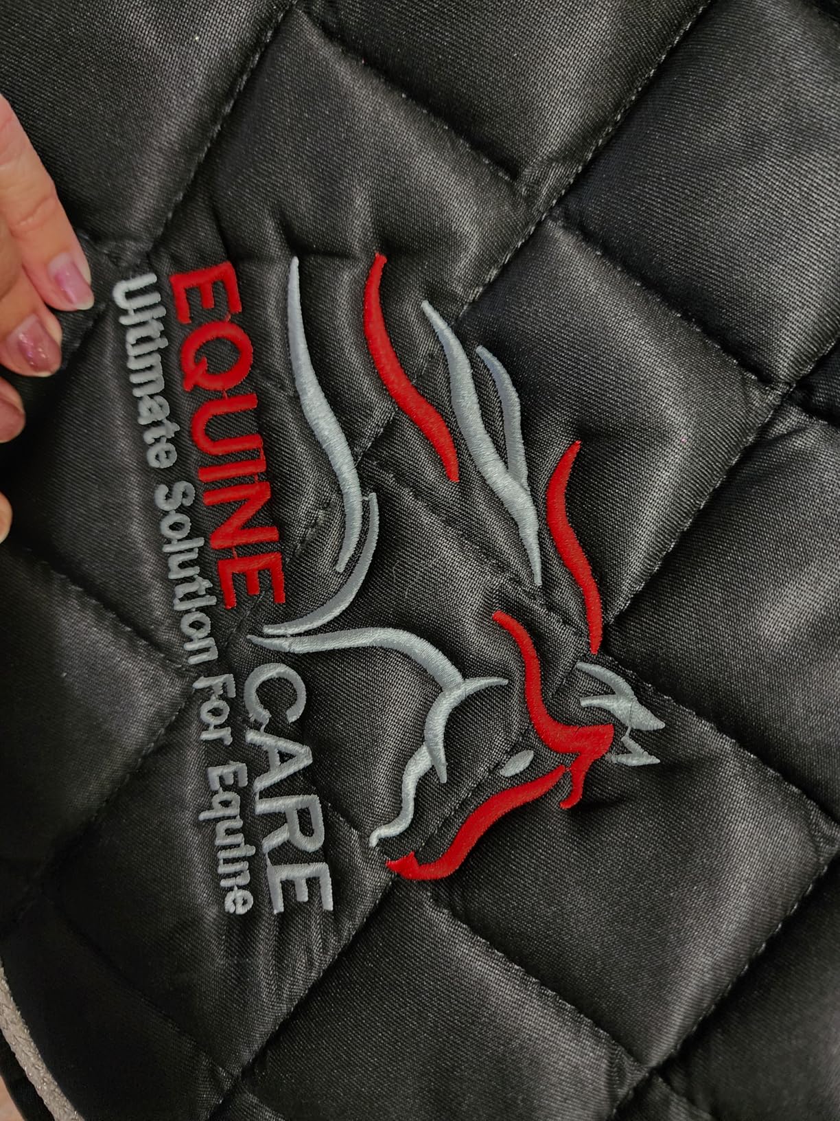 Equine Care English Saddle Pad for Horses - All Purpose Quilted Shock Absorbing Padded Saddle Pad with Breathable Honeycomb Airflow, Non Slip Contoured Wither Relief customer photo 2