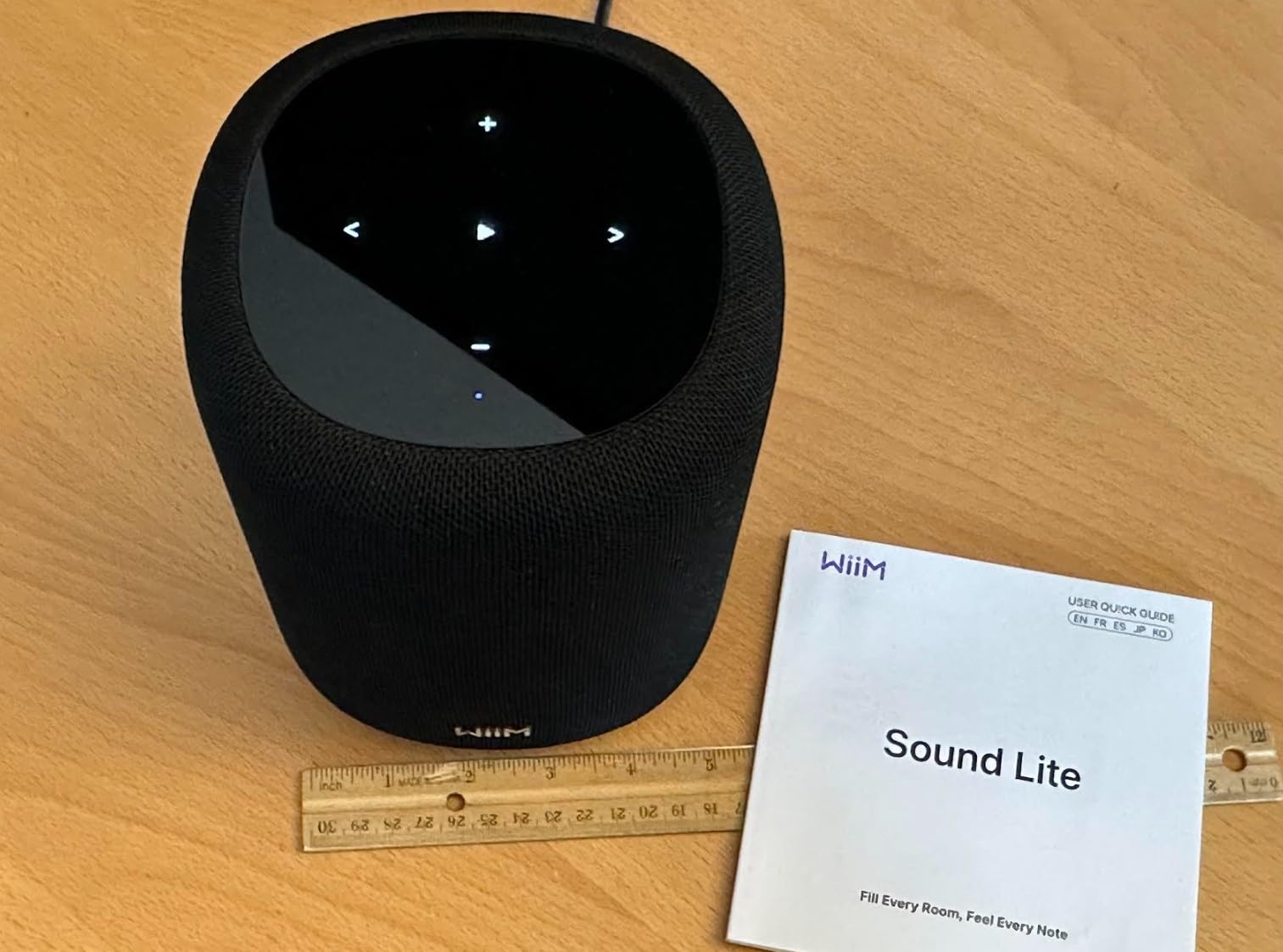 WiiM Sound Lite Smart Speaker, Hi-Res 24-bit/192 kHz, AI RoomFit Room Correction, 100W Peak, Wi-Fi 6E/Bluetooth 5.3, Multi-Room & Stereo Pairing customer photo 1