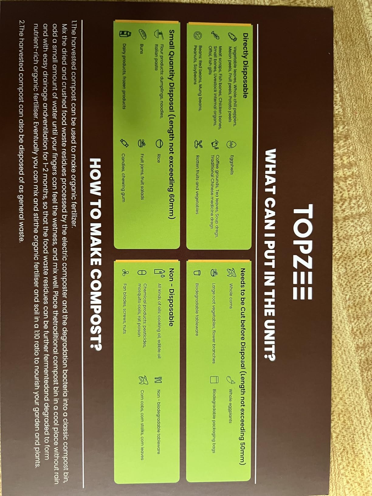 TOPZEE Electric Compost Bin for Kitchen, 3L Smart Countertop Composter with Odorless Auto-Cleaning, Low Noise, Turns Food Waste to Fertilizer in 4 Hours, for Indoor Home Use, Black customer photo 2