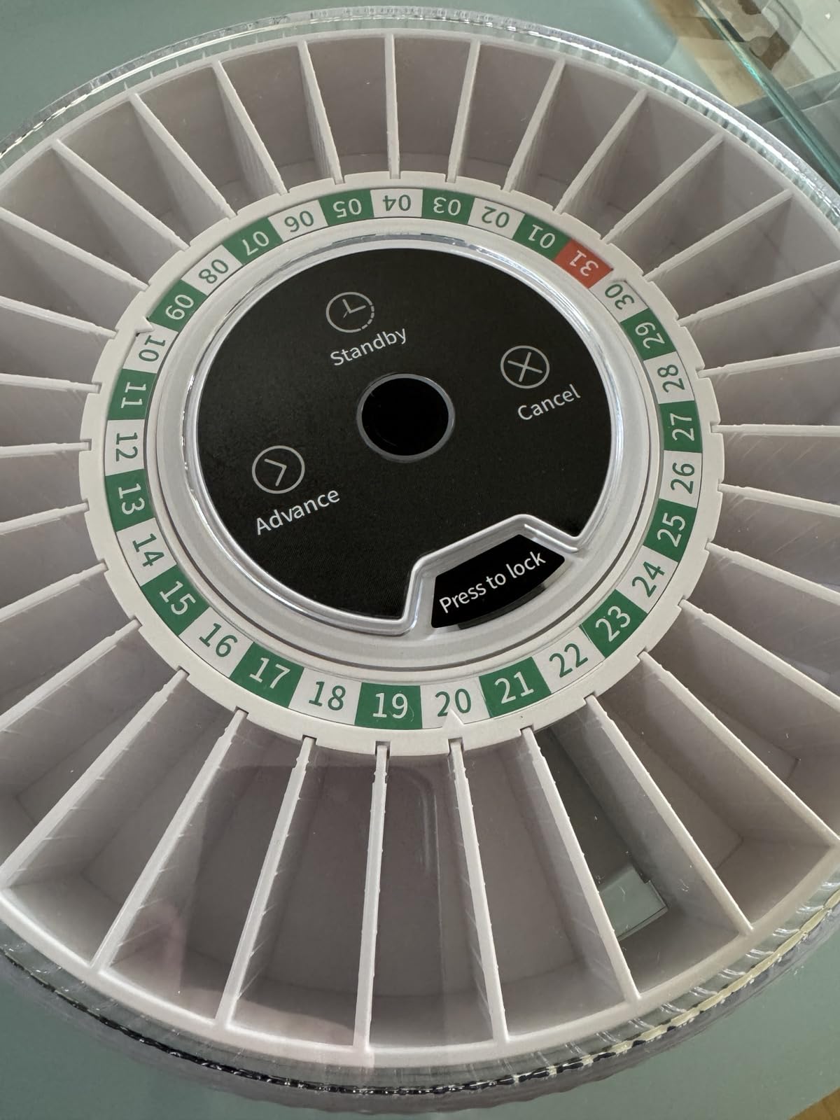 Betife Automatic Pill Dispenser for Elderly with Alarm - 31-Day Smart Bluetooth Pill Box, App Support, Fingerprint + Key Dual Lock, Arthritis-Easy Open, Plug-in/Battery Backup, Monthly Timer Dispenser customer photo 2