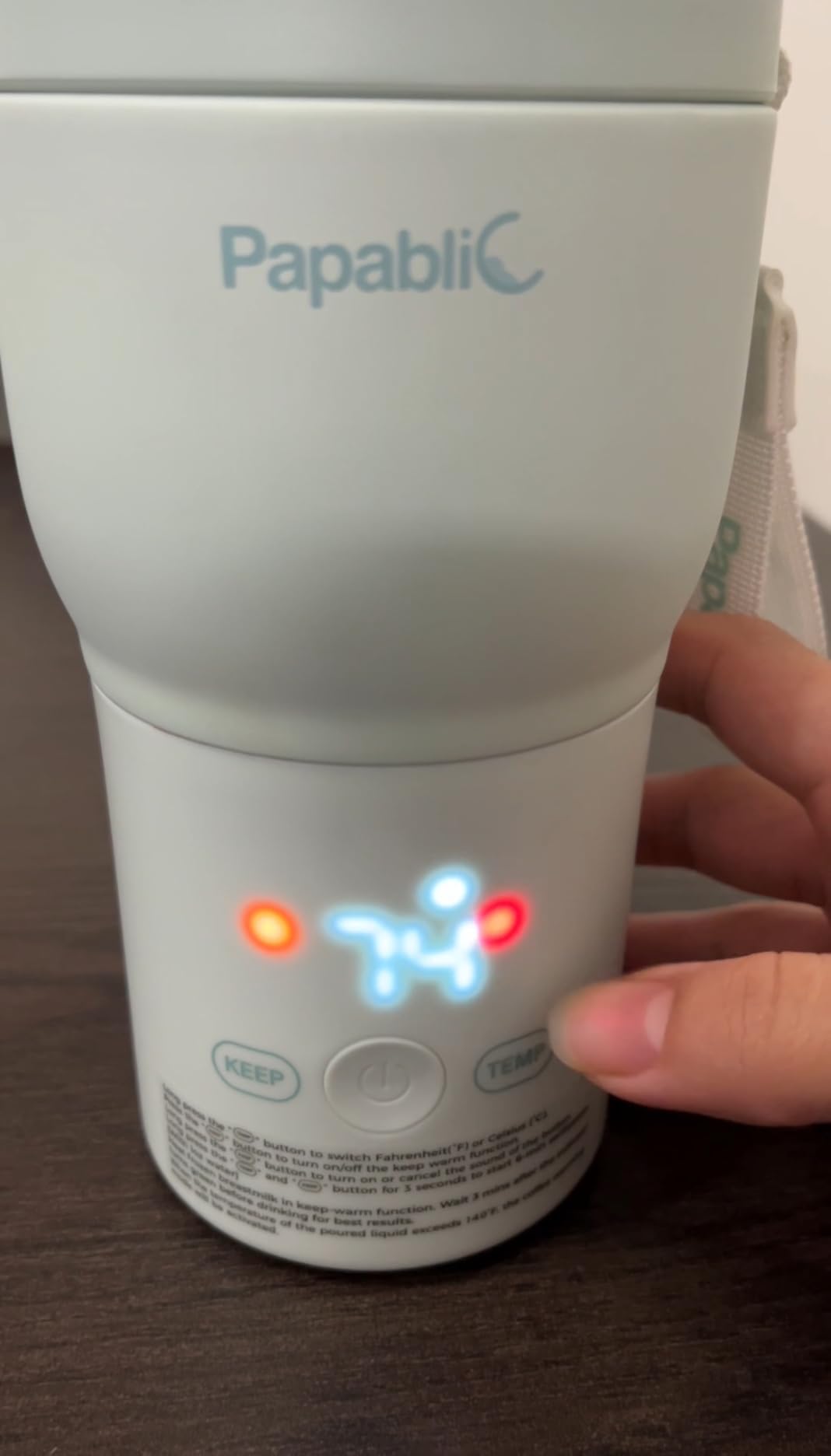 Papablic Portable Bottle Warmer Pro - 115W Fastest Heating, Built-in Sterilizer, Baby Milk Warmer On The Go for Travel and Home, 5 Temp Settings and Keep Warm for Breastmilk & Formula (Mint Green) customer photo 2