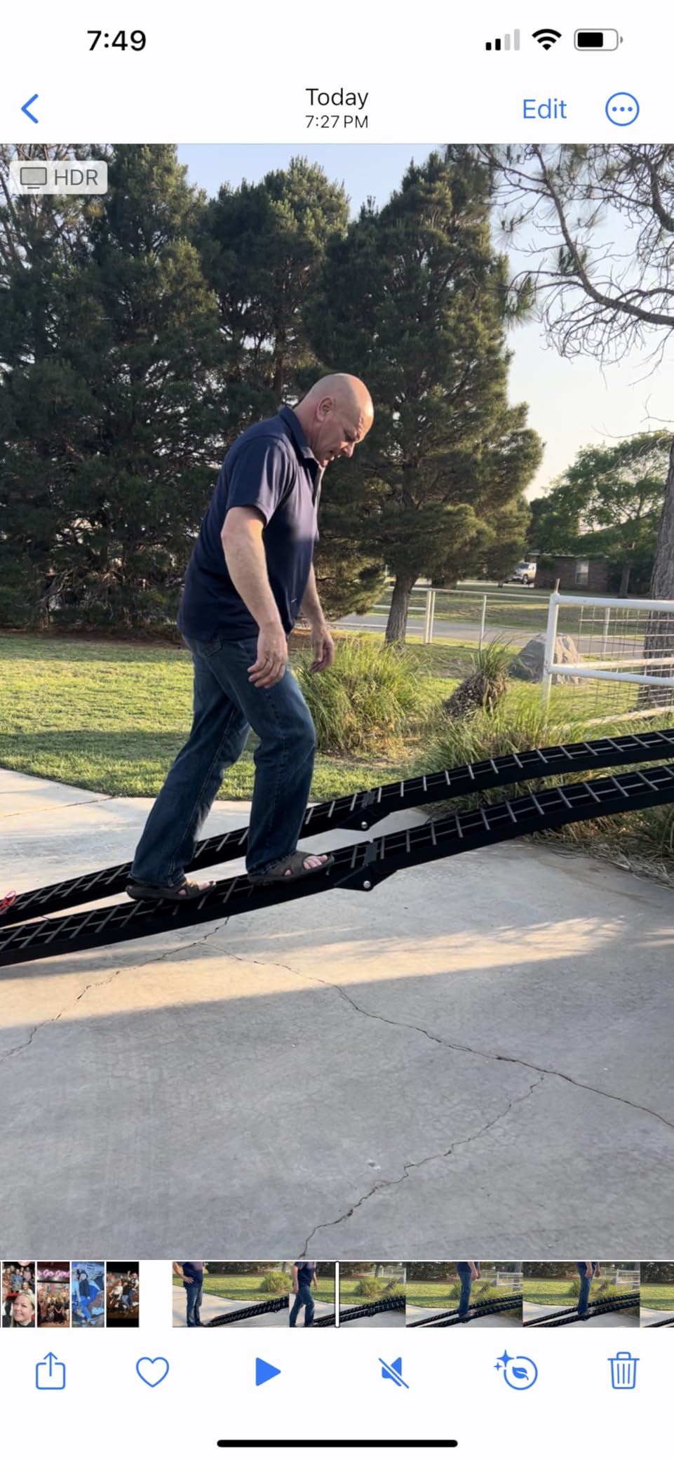 TUFFIOM 7ft Aluminum Truck Ramps 750lbs Capacity, Portable & Folding kit, Motorcycle Ramps with Load Straps for Pickup Trucks, ATV Loading Ramp for UTV/Dirt Bike/Lawn Mower, 1pcs customer photo 1