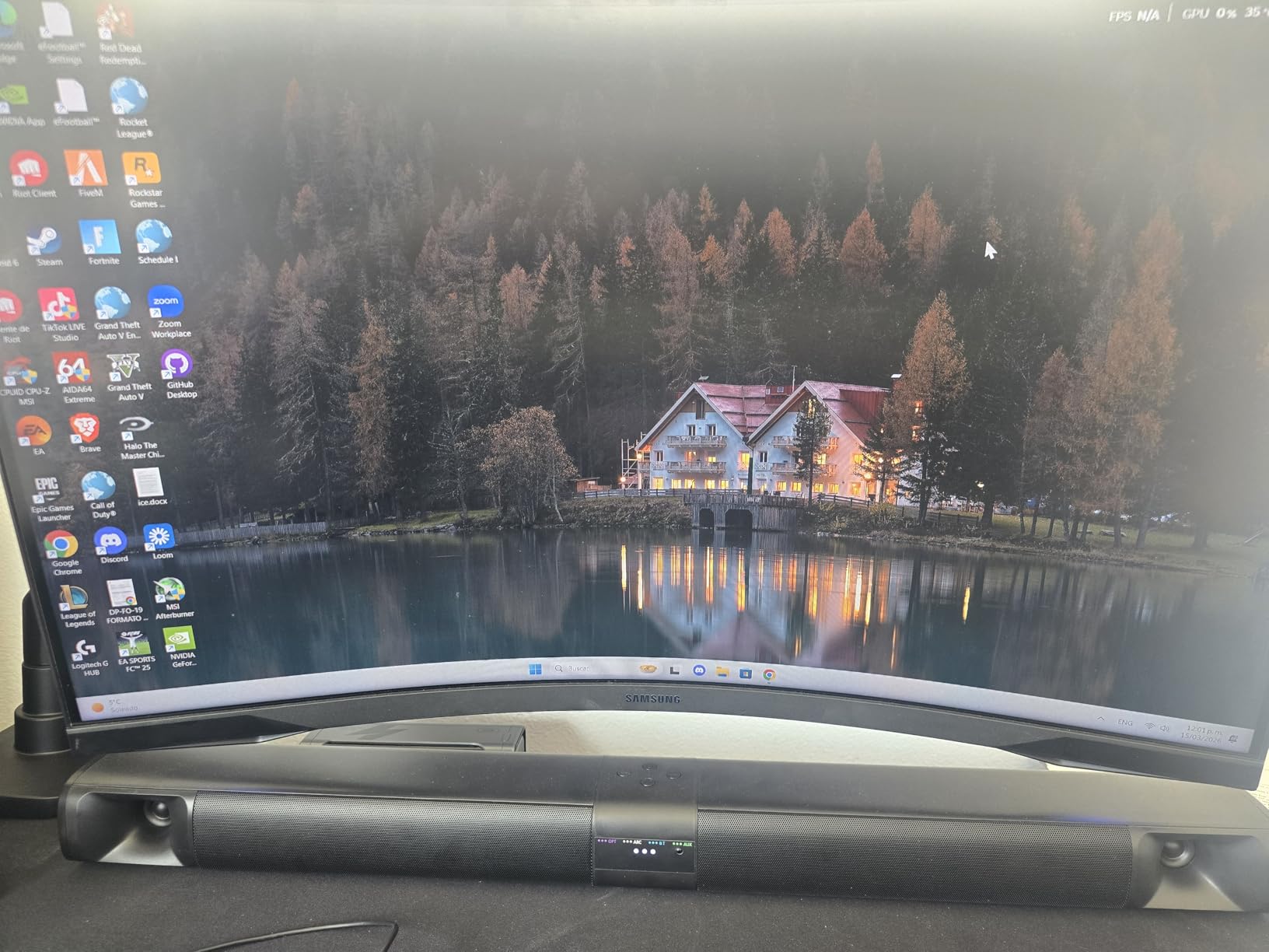 Sound Bar for Smart TV, 80W 2.0 Channel Detachable Soundbar with Optical/ARC/AUX/Bluetooth, Surround Sound System for Home Theater, Wall Mountable or Desktop TV Speaker customer photo 1