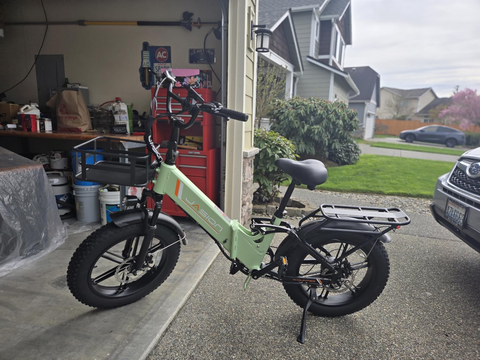 Jasion X-Hunter ST/PRO Foldable Electric Bike for Adults with 20'' Fat Tire,Up to 71-80 Miles Range Ebike,1800W/1400W Peak Motor,30+MPH E Bike,Full Suspension&Dual Hydraulic Disc Brakes Bicycles customer photo 2