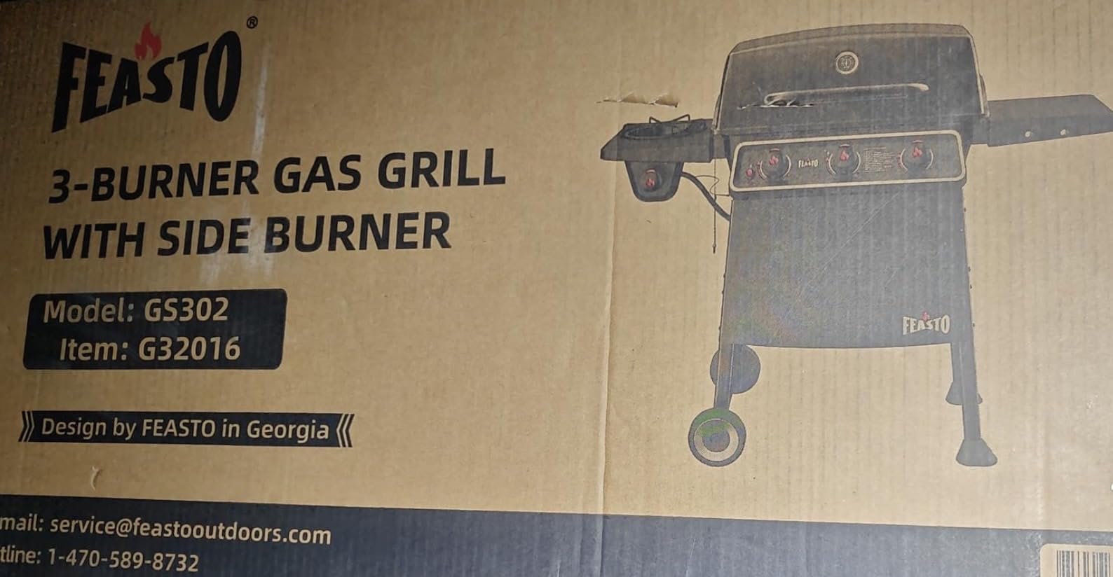2 Burner Propane Gas Grill with 26,500 BTUs Output, Porcelain-Enamel Main Body and Lid, Propane BBQ Grill with Warming Rack & Side Tables for Patio, Backyard, Poolside Gatherings customer photo 1