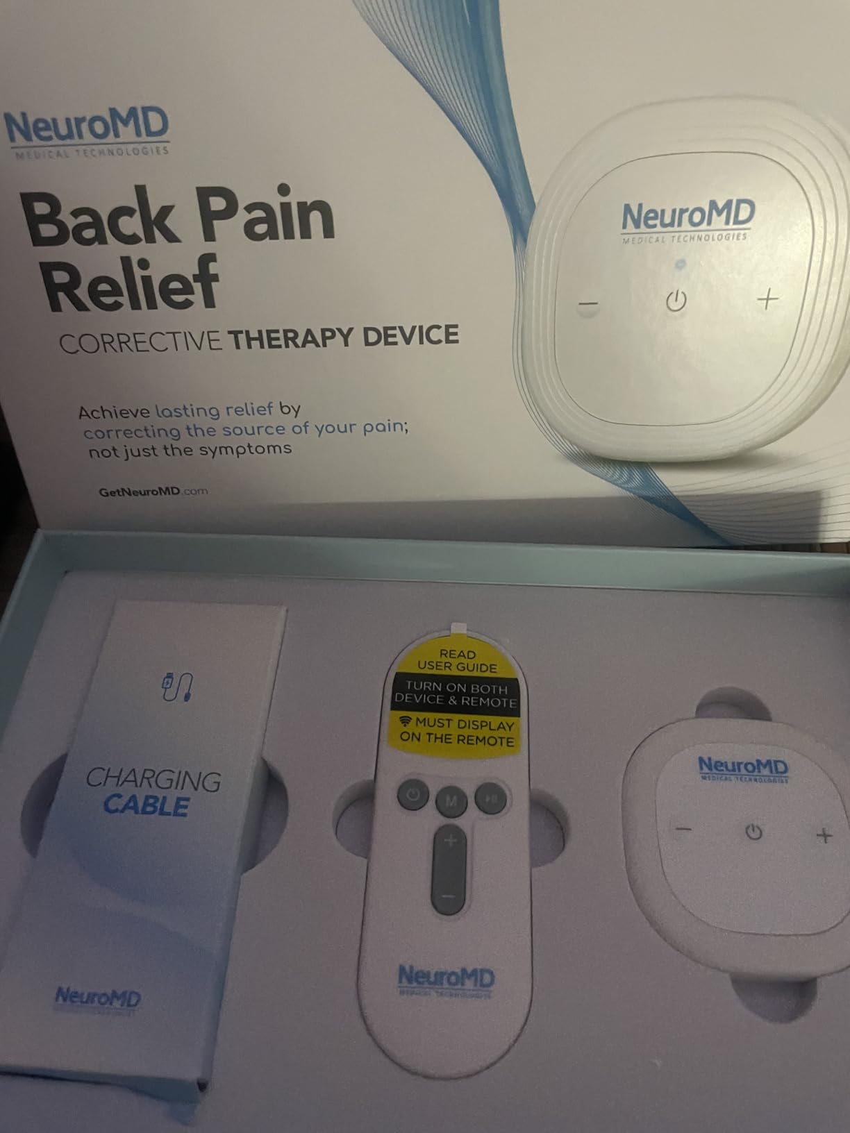 NeuroMD: Corrective Therapy Device for Back Pain - NMES Wireless Electrode Pads | Muscle Stimulator for Pain Relief | 2 Studied Modes for Back Pain, Muscle Strengthening & Sciatica customer photo 1