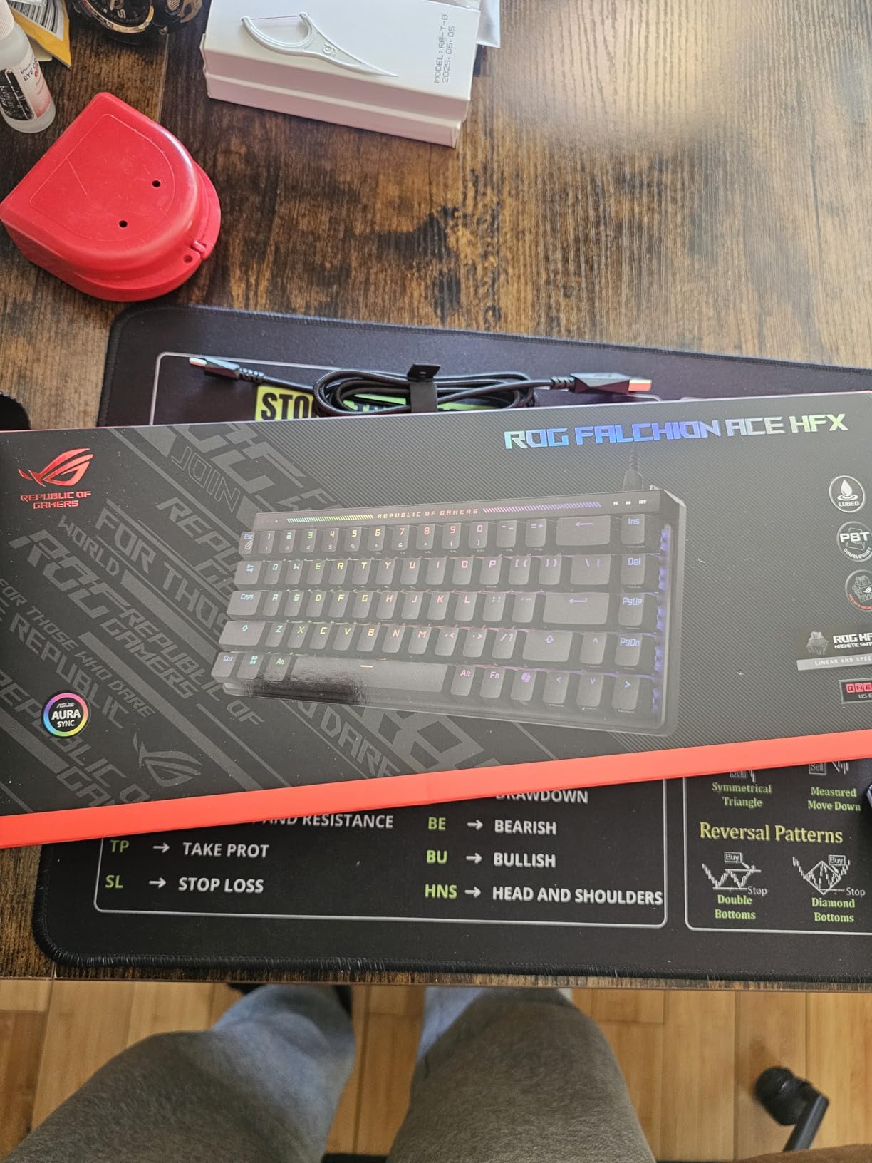 ASUS ROG Falchion Ace HFX Hall Effect Wired Gaming Keyboard - 65% TKL, Dual USB-C, Magnetic Switch, Rapid Trigger, Speed Tap, 8K Hz Polling, Touch Panel, Protective Cover, PBT Keycaps - ZywOo Edition customer photo 1