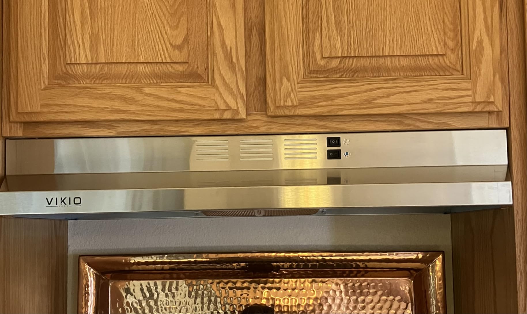 VIKIO HOME 42 Inch Wall Mount Range Hood with 1200 CFM, 3-in-1 Button Control Ducted/Ductless Exhaust Hood Low Noise Stainless Steel customer photo 1