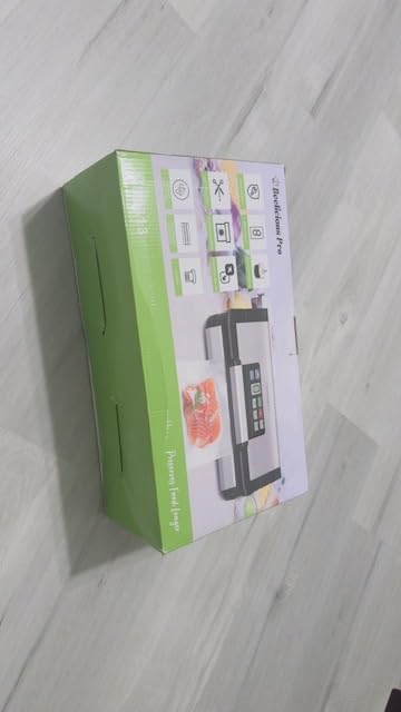 95kPa Vacuum Sealer Machine with AquaLock Technology, for Moist Seals, 2X Seal & 130W, Fully Automatic Food Sealer, Built-In Cutter, Bag Storage & Hose, Precision Sealing, 2 Bag Rolls,Stainless Steel customer photo 1