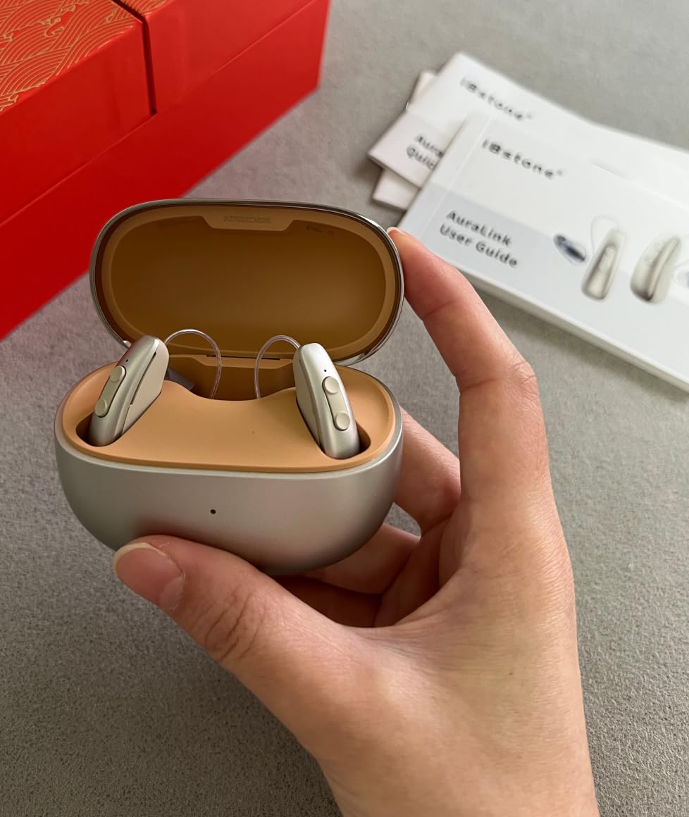 iBstone AuraLink Bluetooth OTC Hearing Aids for Seniors Adults, App-Controlled for Precise Fitting, AI Noise Reduction, Bluetooth 5.4 for Phone Call & Music Streaming, Compatible with iOS & Android customer photo 2