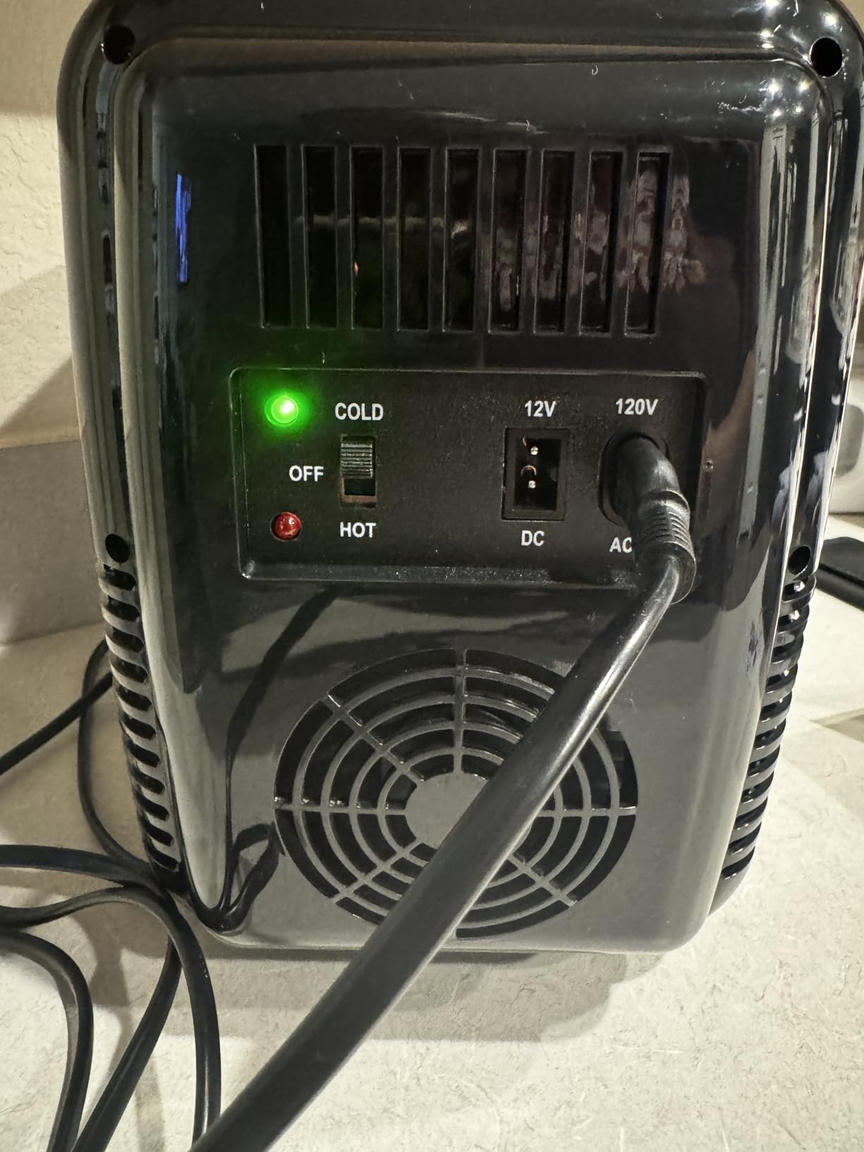 Mini Fridge, 4L/6 Can Small fridge with Dimmable Gaming Light for Bedroom, Office, Gaming room and Car, AC/DC Portable Thermoelectric Cooler & Warmer for Food, Drinks, Skincare, Black customer photo 1